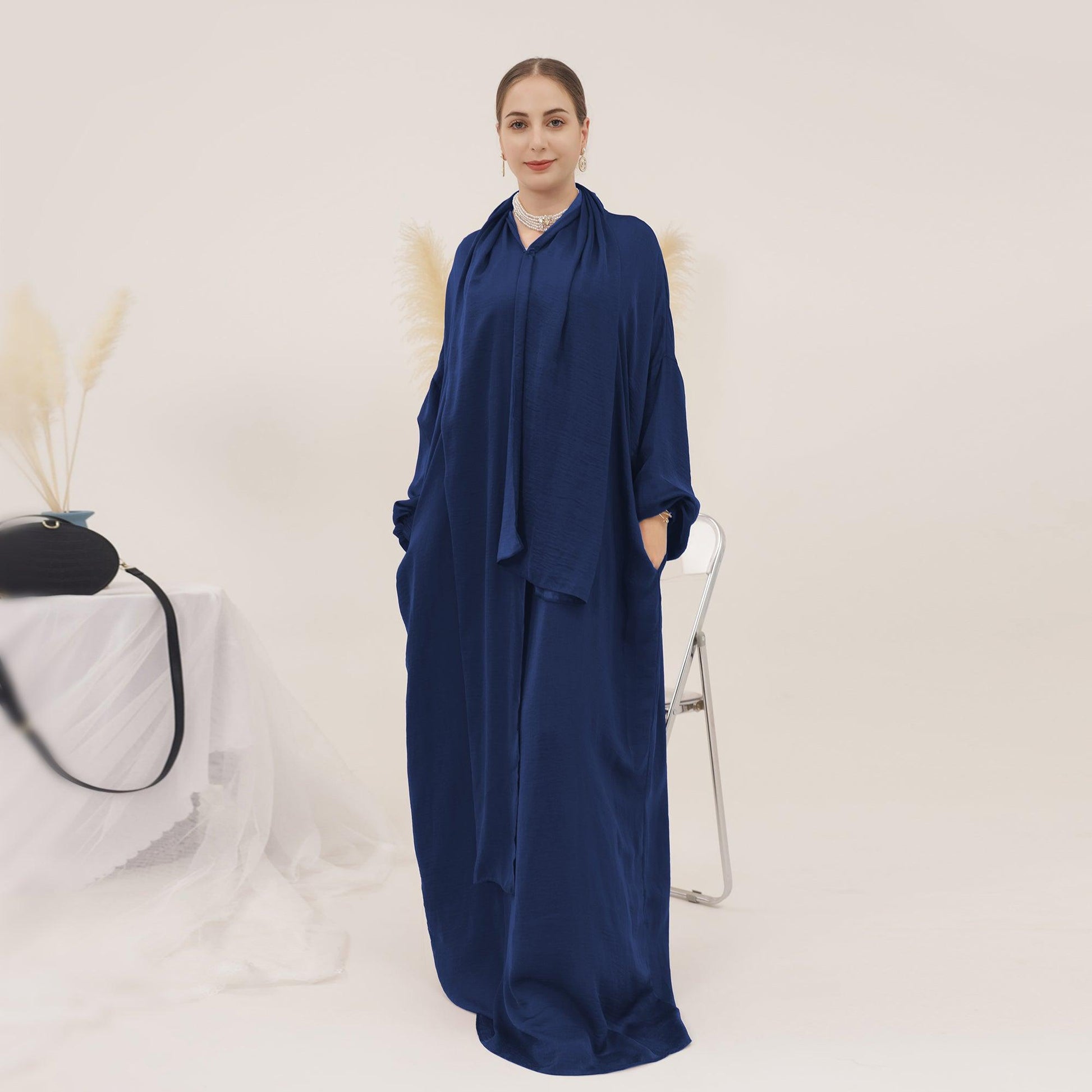 Casual Abaya Dress in Navy | Eolante Clothing 