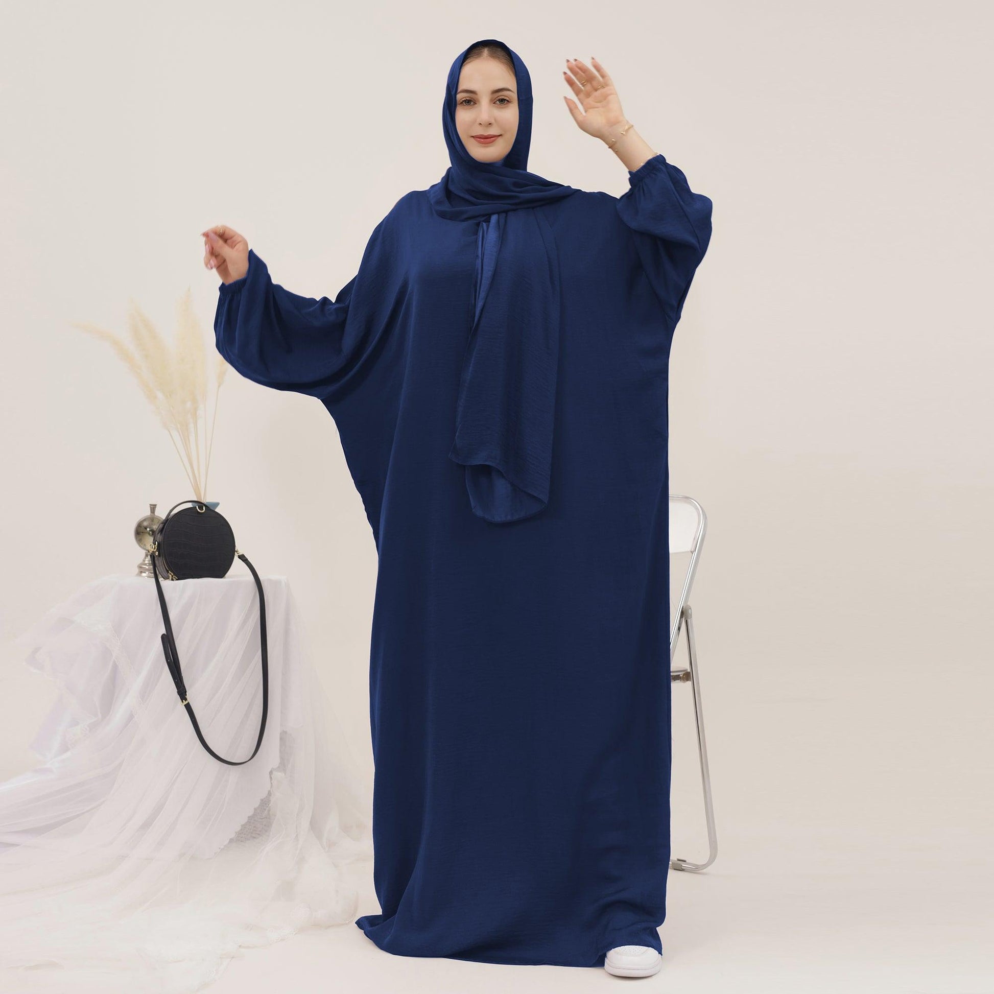 Oversized Abaya Dress in Navy | Eolante Clothing 