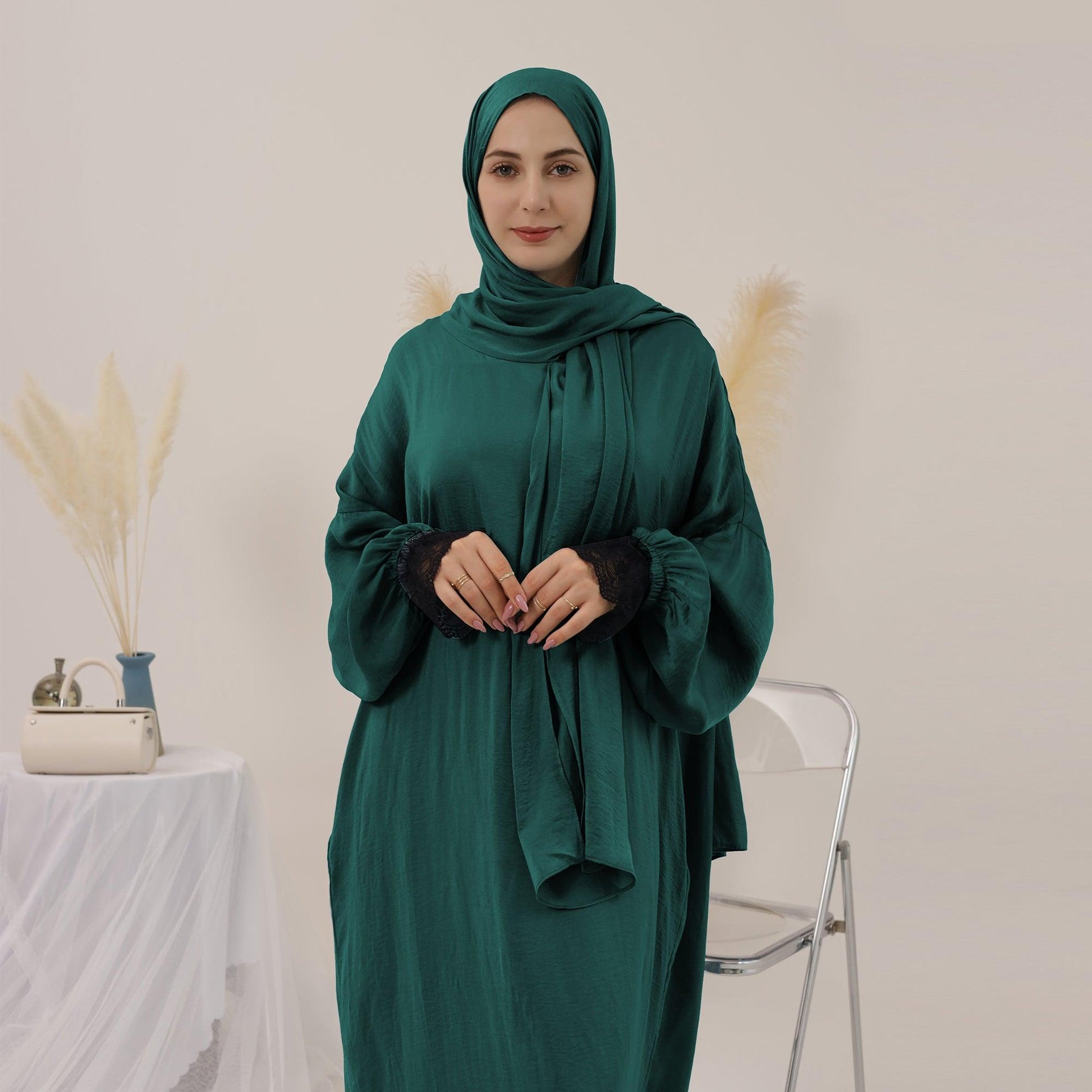 Casual Abaya Dress in Dark Green | Eolante Clothing 