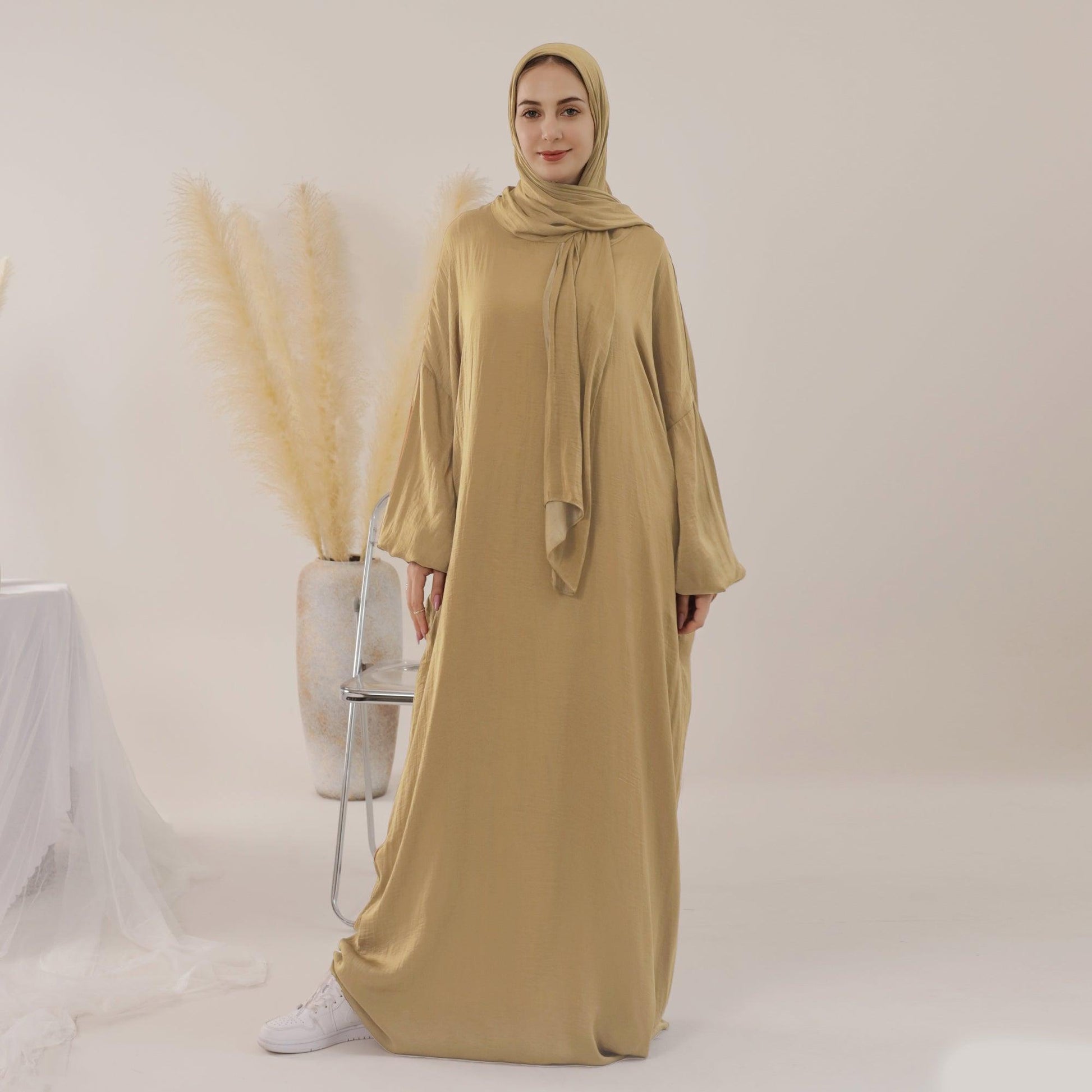 Oversized Abaya Dress in Apricot | Eolante Clothing 