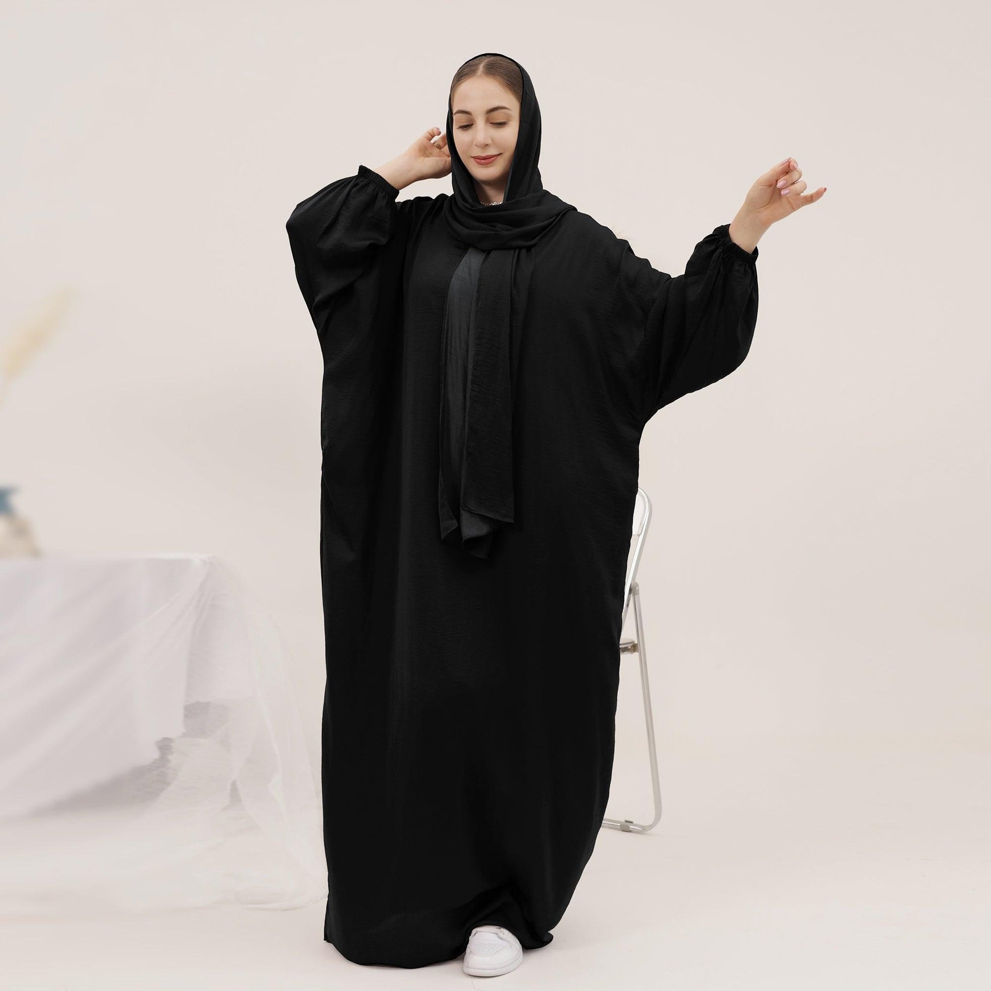 Casual Abaya Dress in Black | Eolante Clothing 