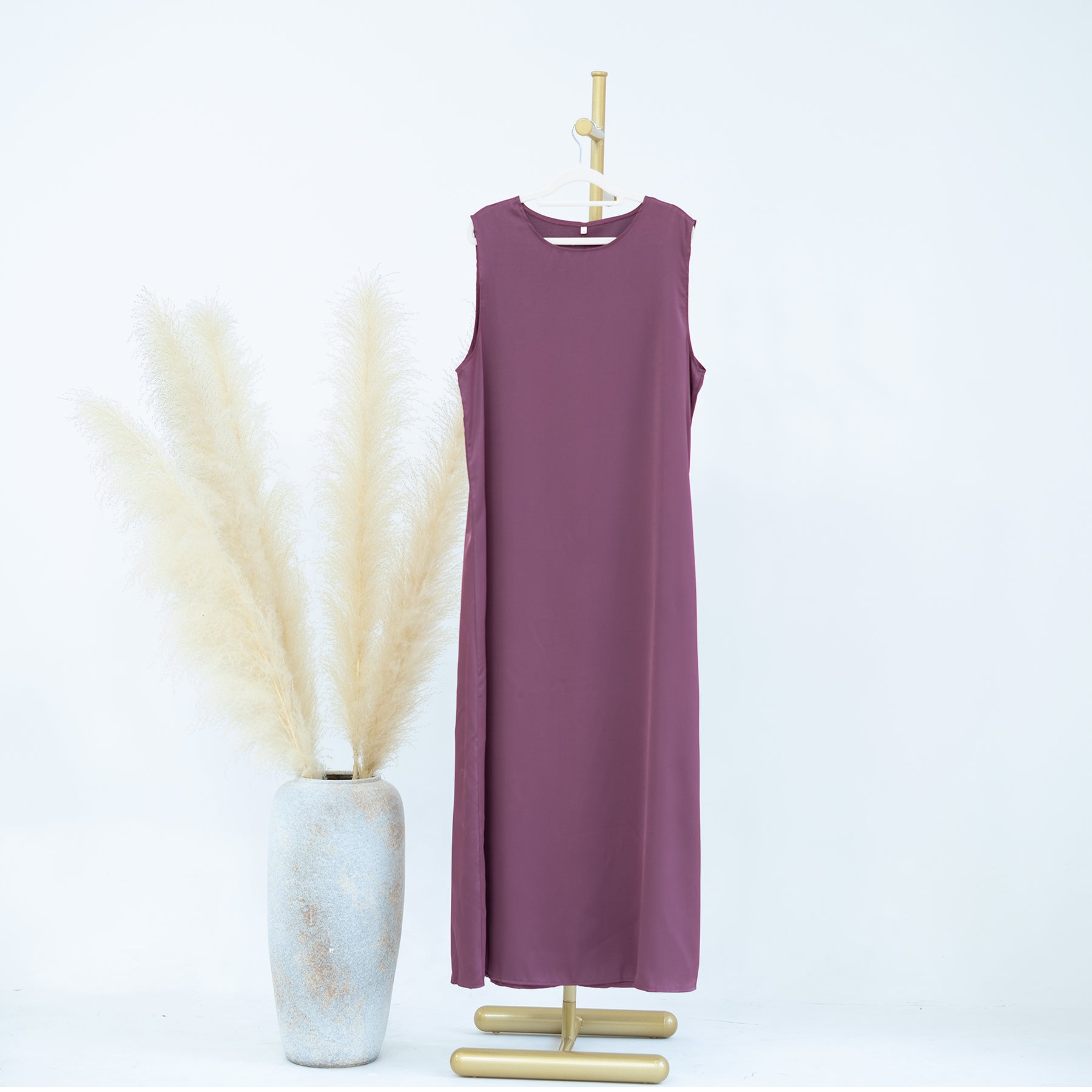 Satin Inner Dress in Lotus Purple | Eolante CLothing 