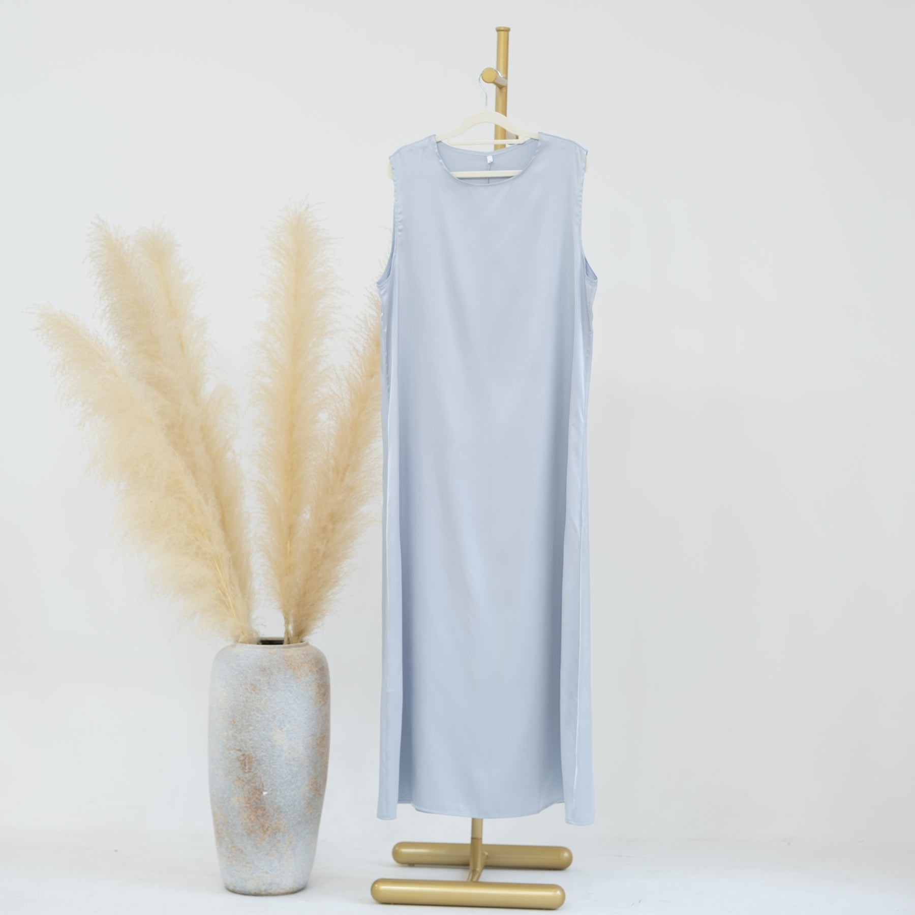 Light Blue Satin Inner Dress | Eolante Clothing 