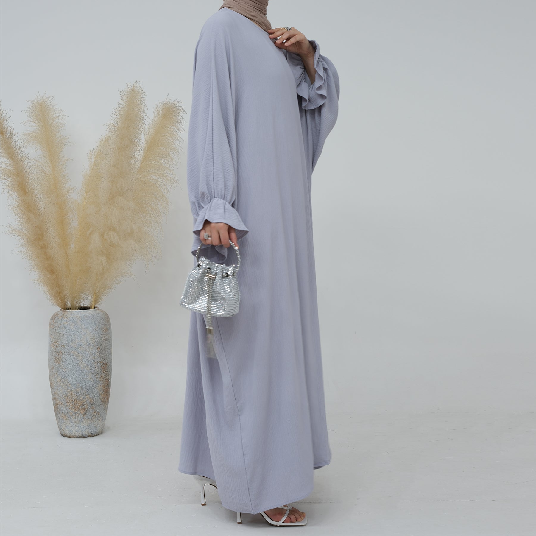 Maxi Abaya Dress in Taro | Eolante Clothing 