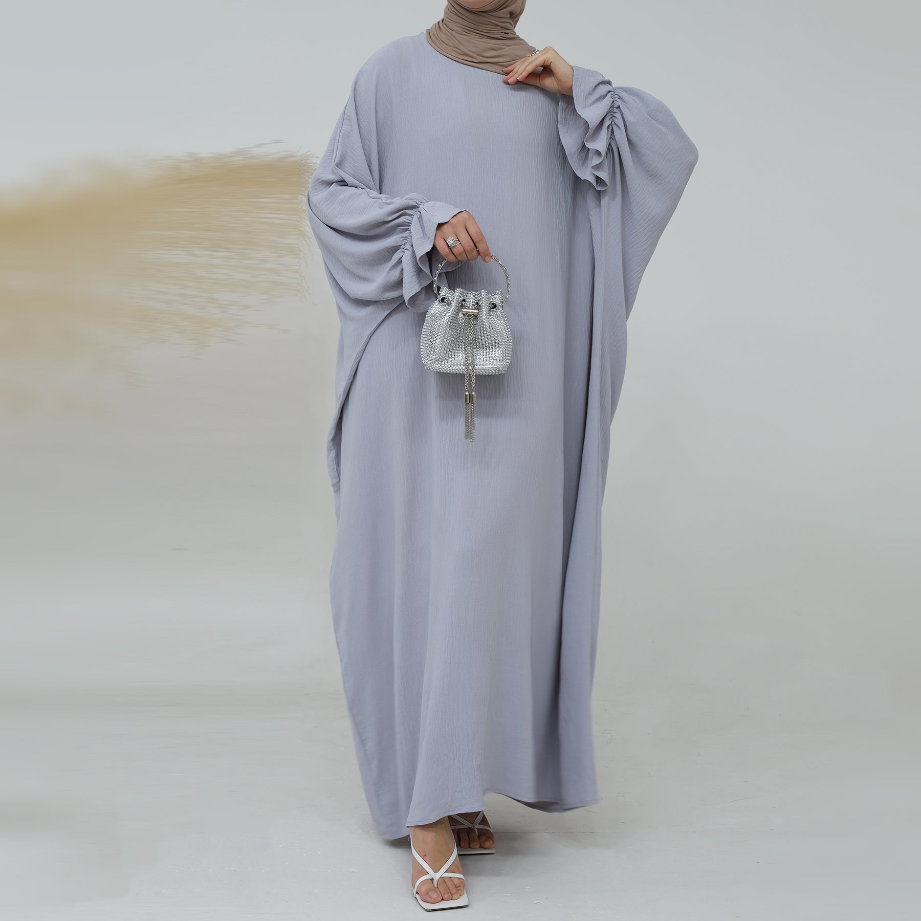 Cinched Abaya Dress in Taro | Eolante Clothing 