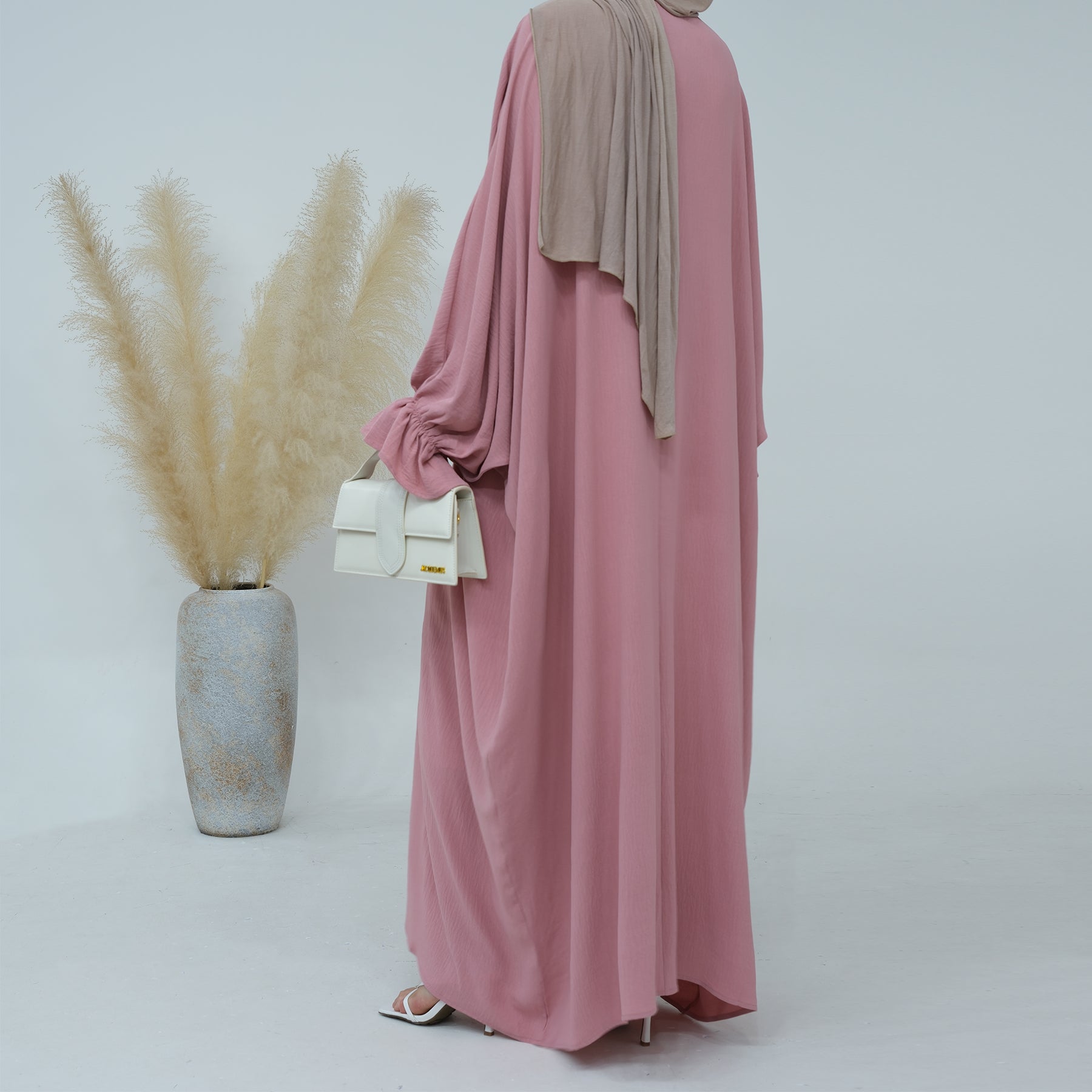 Pink Maxi Dress Abaya | Eolante Clothing 