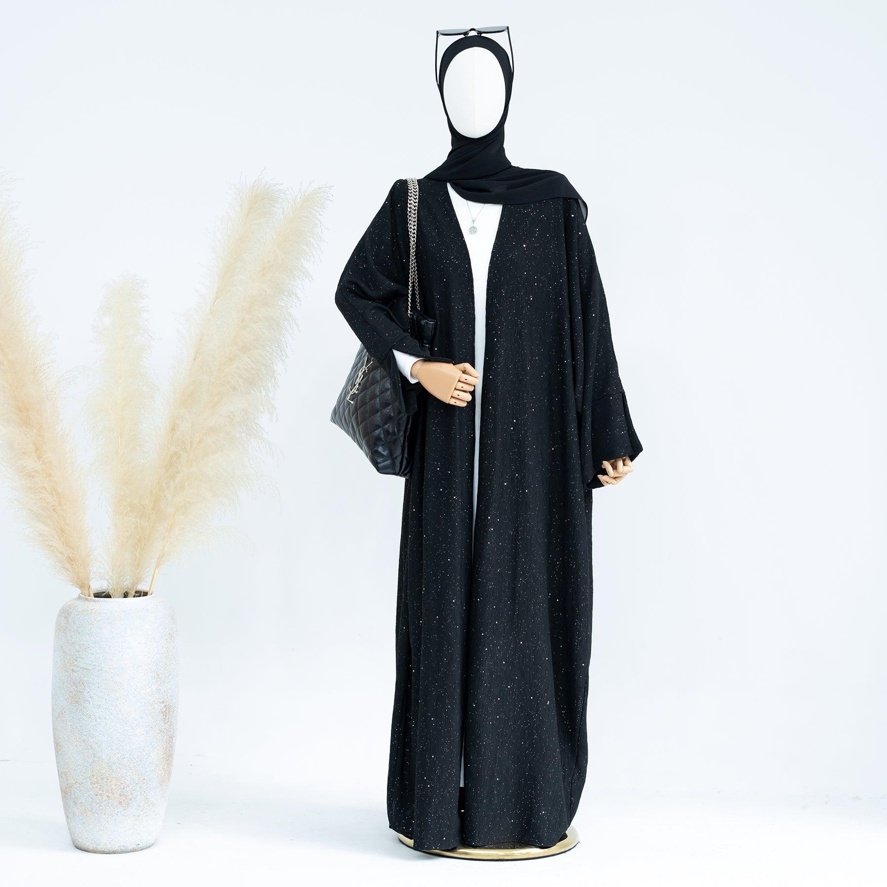 Black Glittery Abaya Dress | Eolante Clothing