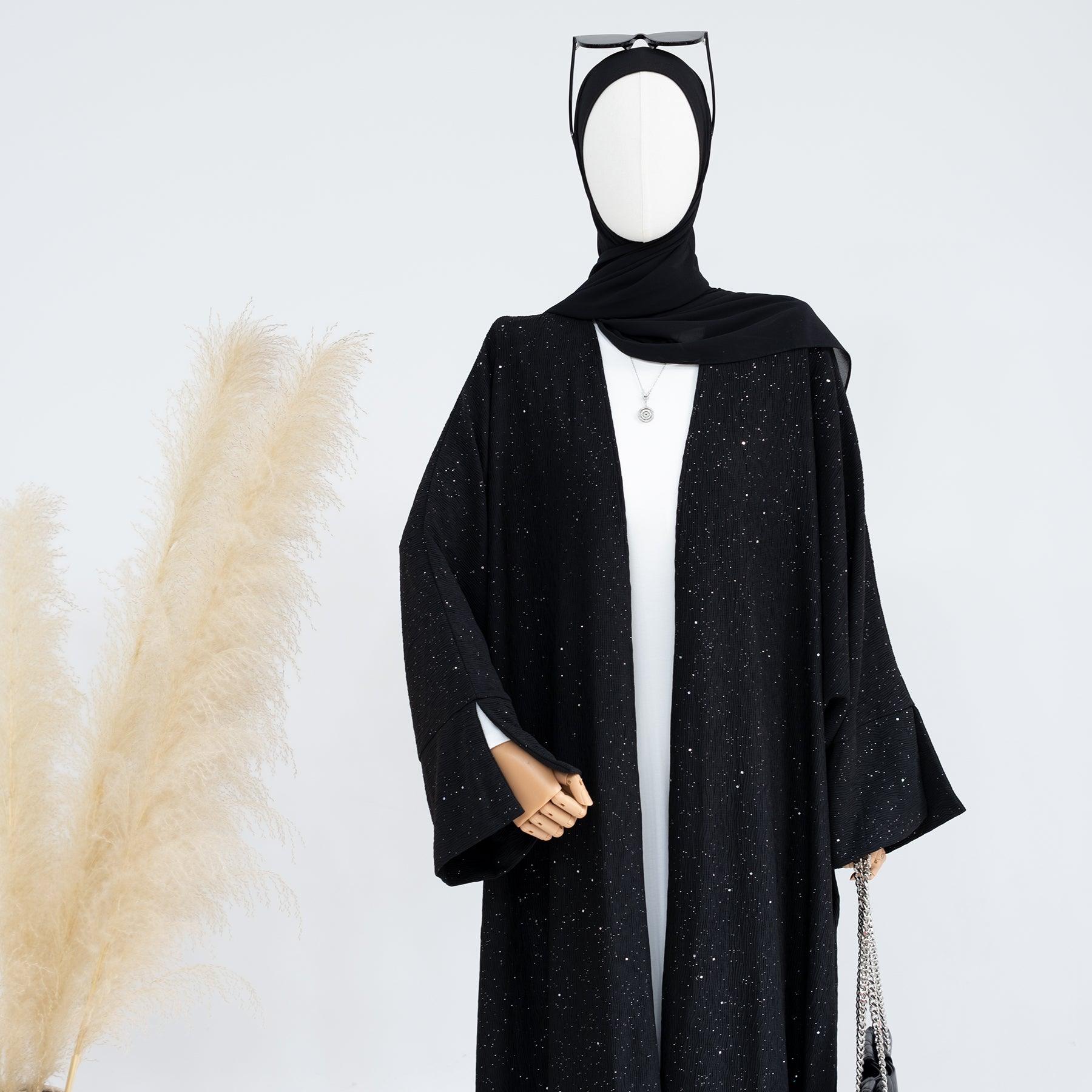 Open Abaya Dress with Glittery | Eolante Clothing