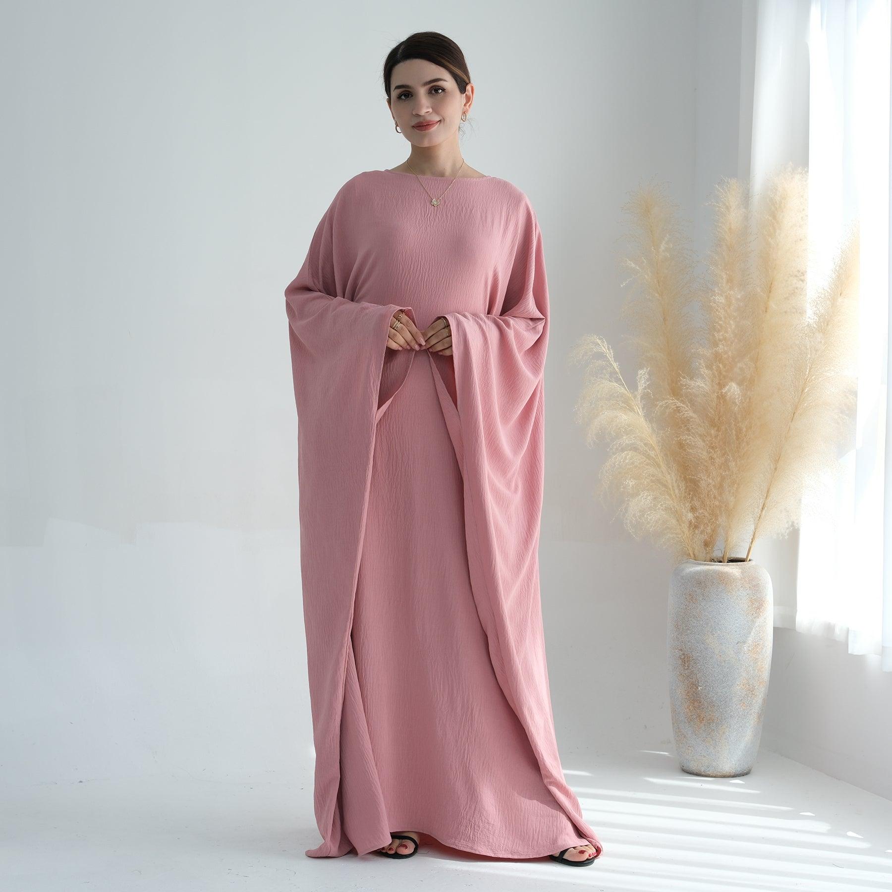 Pink Cinched Abaya Dress | Eolante Clothing 