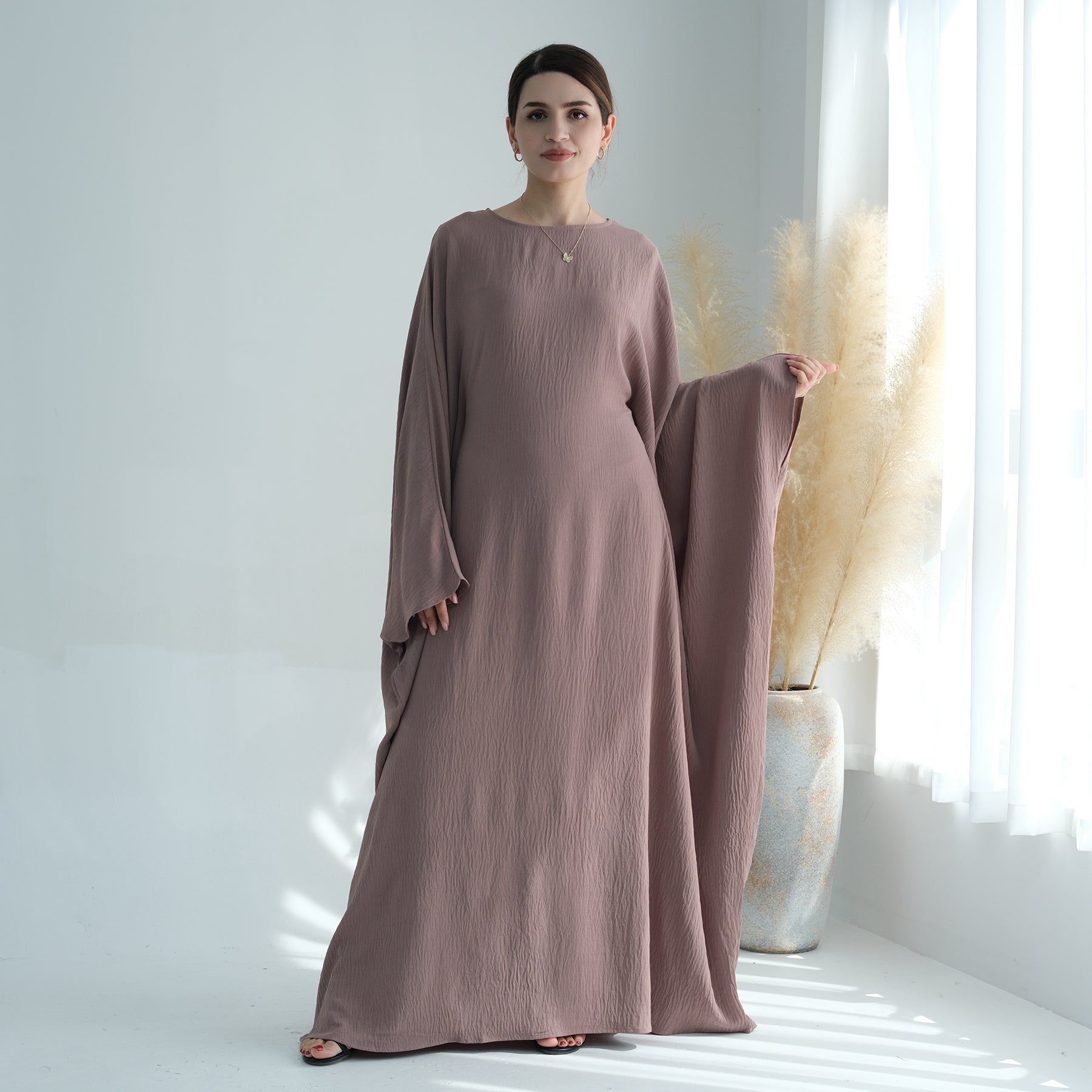 Waist Butterfly-Sleeve in Maxi Abaya | Eolante Clothing 