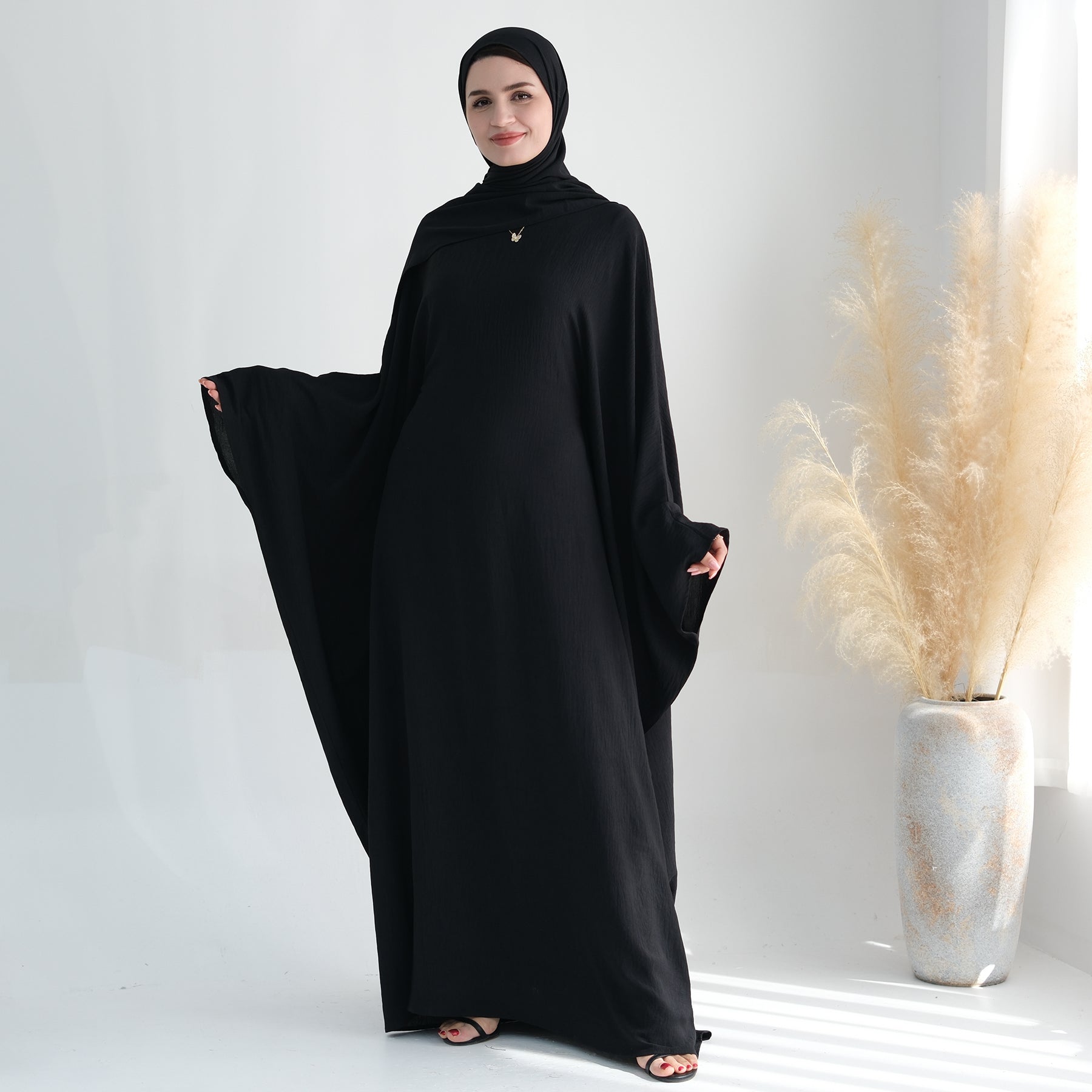 Waist Butterfly-Sleeve in Maxi Abaya | Eolante Clothing 