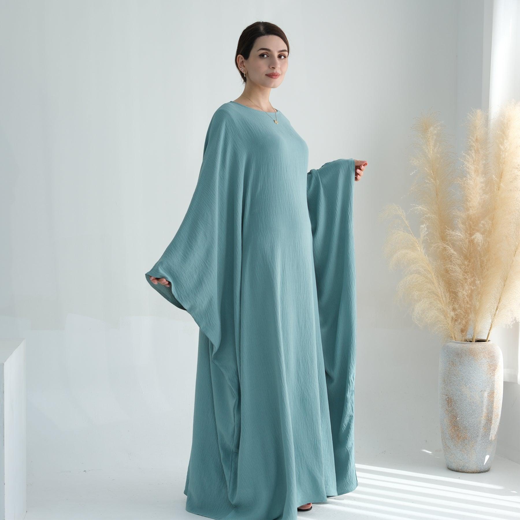 Maxi Dress Abaya in Jade Green | Eolante Clothing 