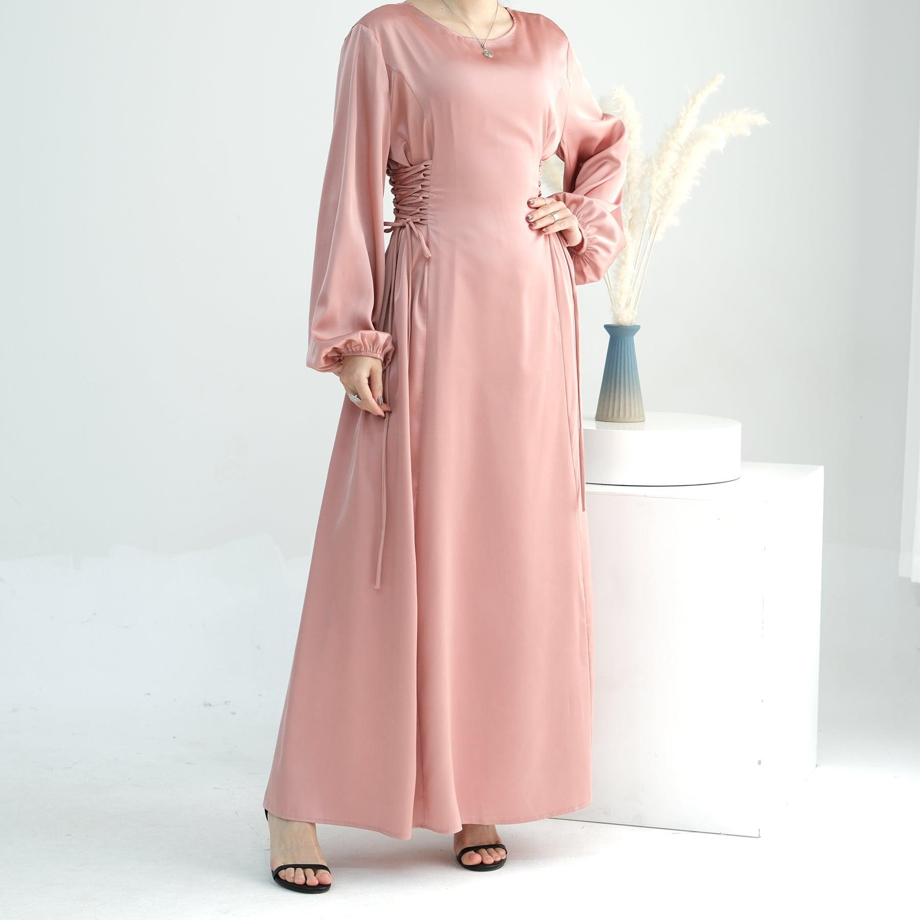 Salmon Pink Abaya Dress | Eolante Clothing