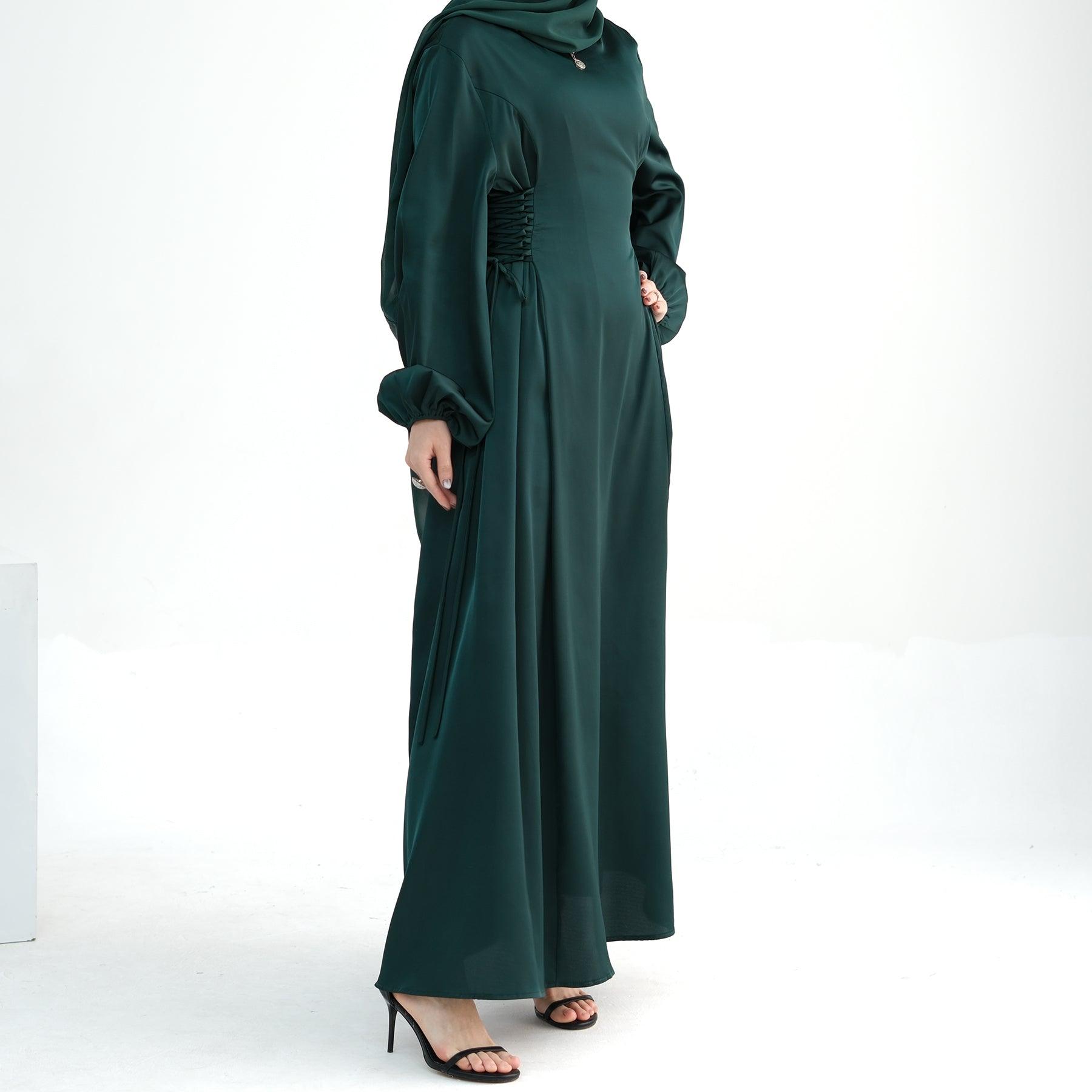 Cinched Maxi Dress Abaya | Eolante Clothing 