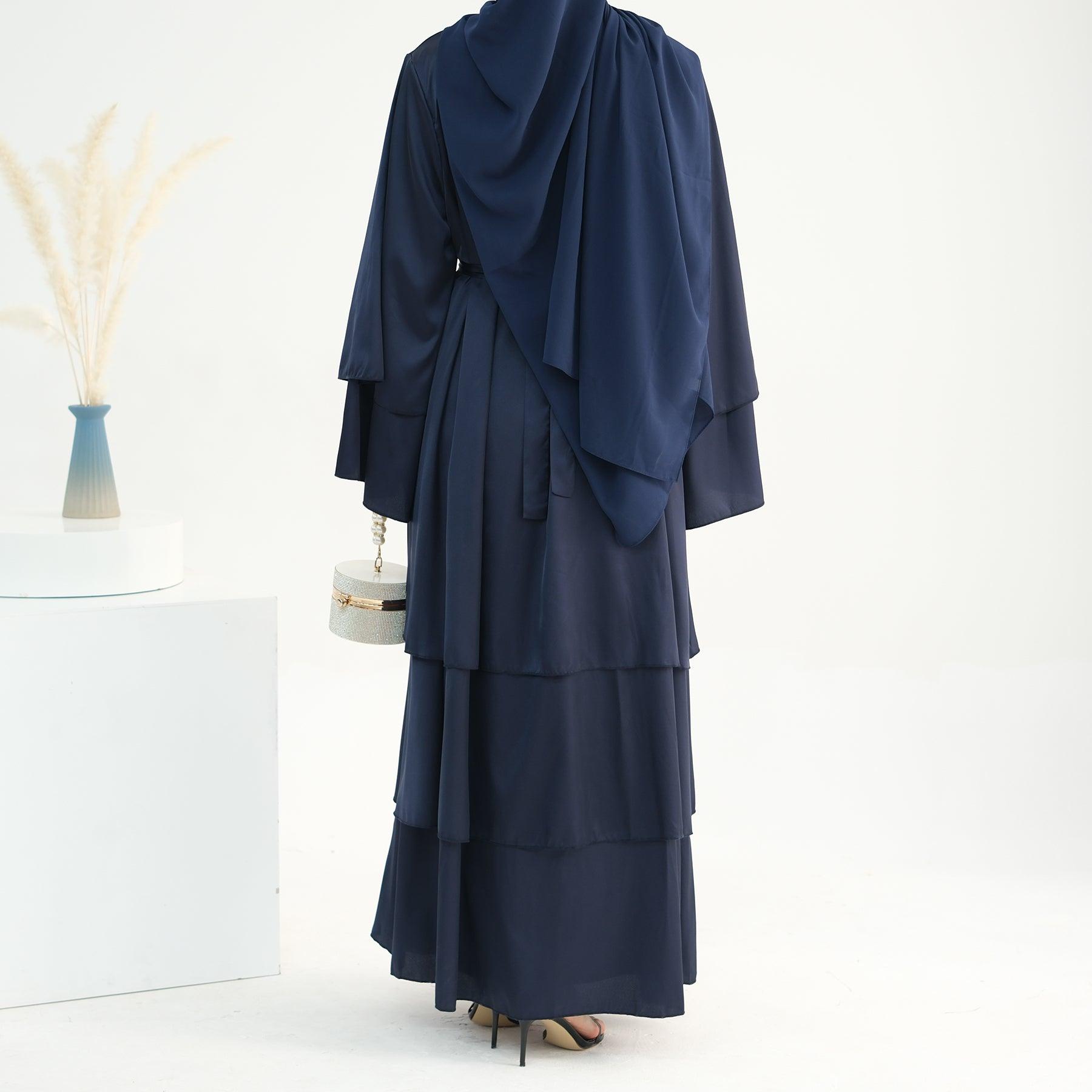 Bell Sleeves in Navy Abaya | Eolante Clothing 