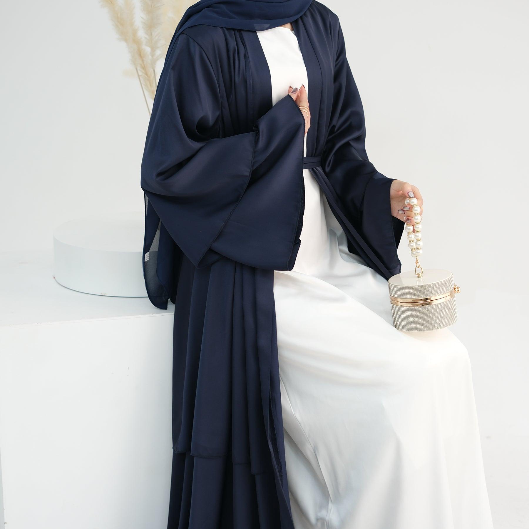 Bell Sleeves Abaya in Navy | Eolante Clothing 