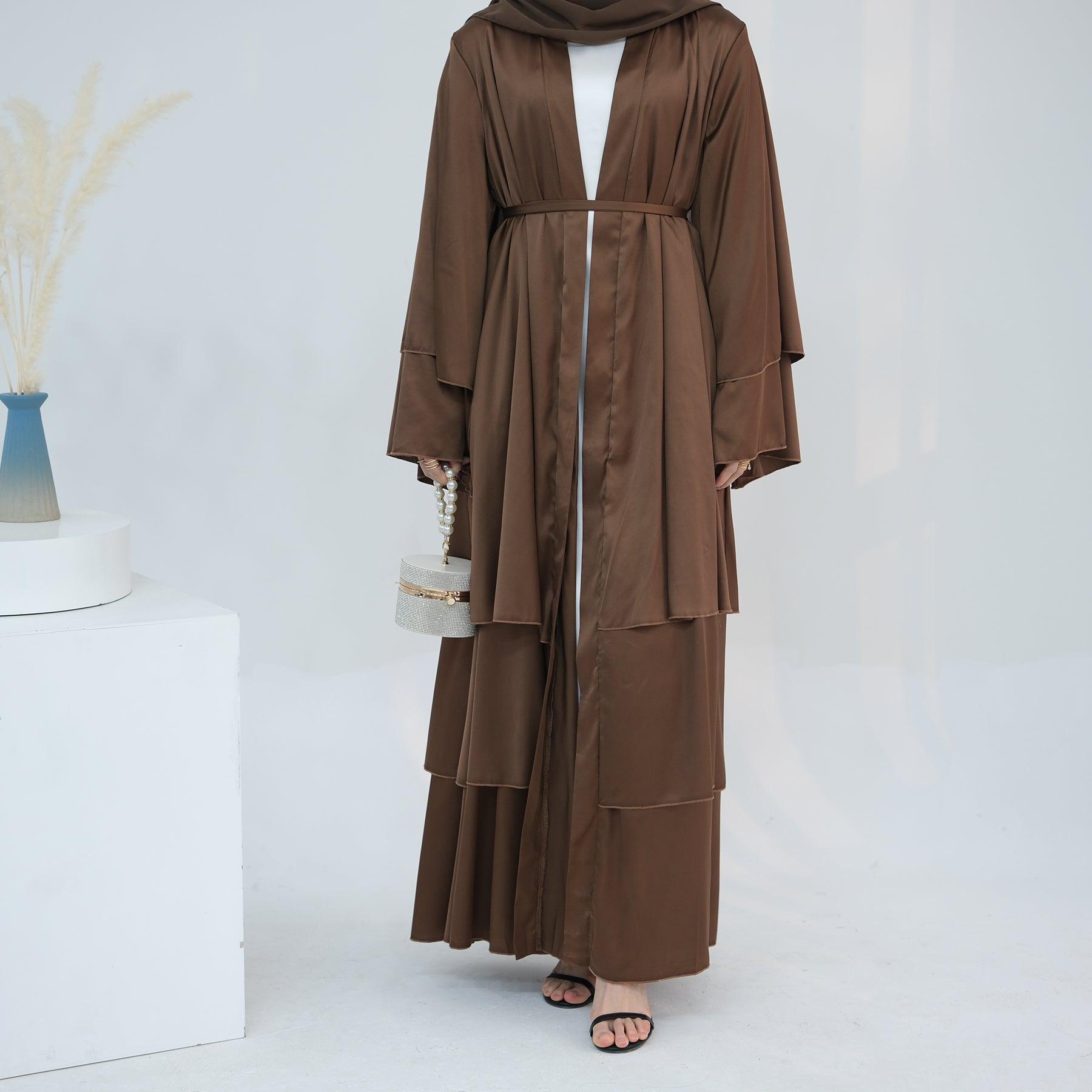 Bell Sleeve Abaya in Coffee | Eolante Clothing 