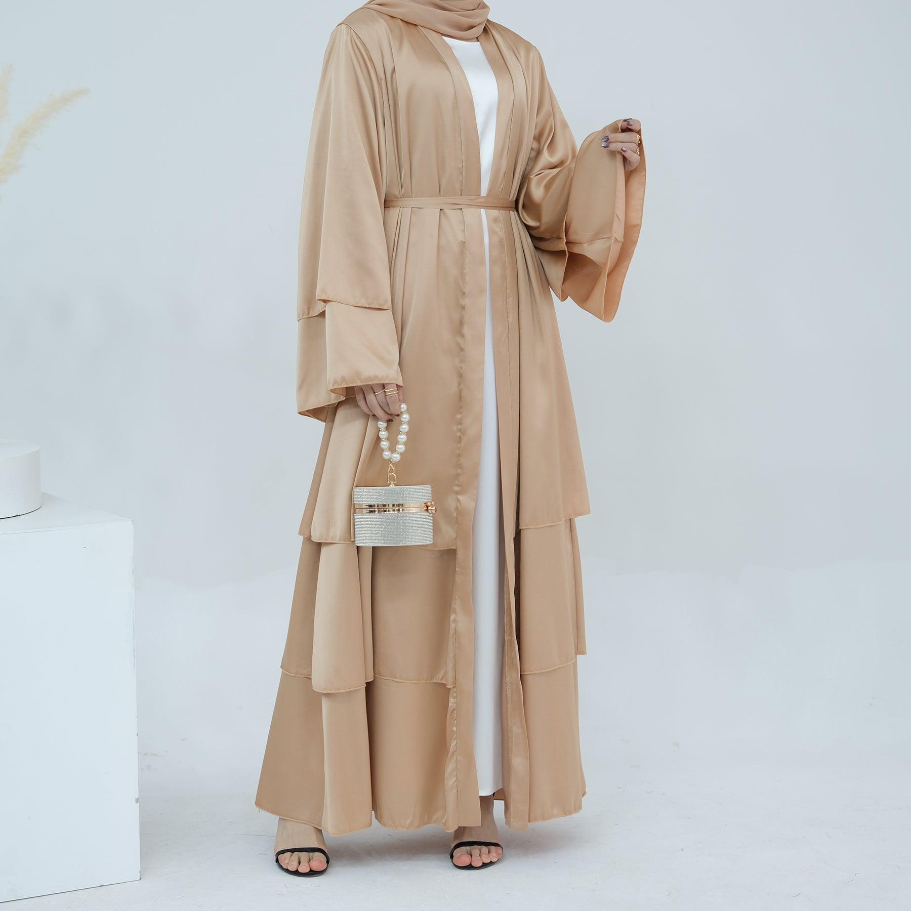 Bell Sleeves Abaya in Almond | Eolante Clothing 