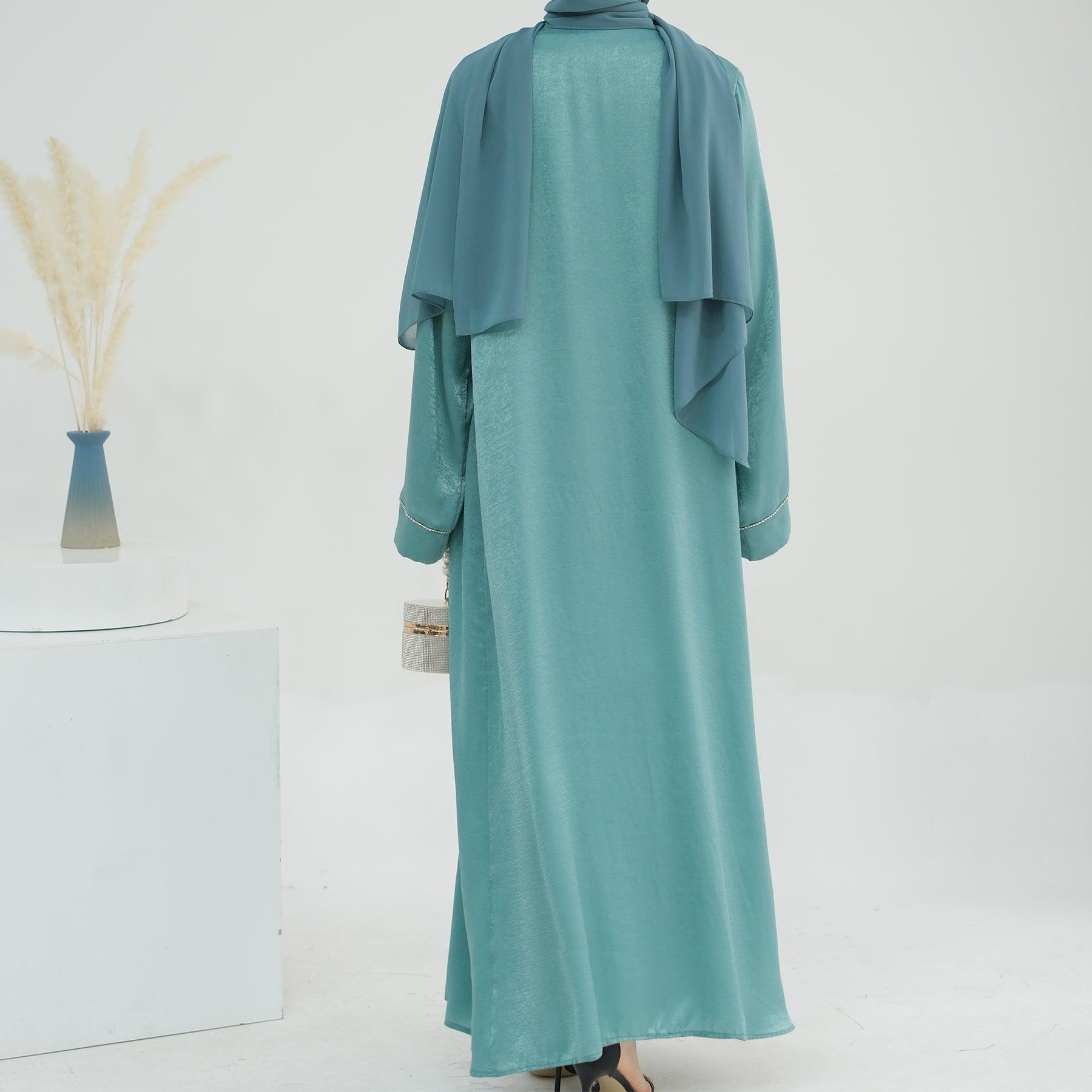 Open Abaya and Hijab with Embroidery for Islamic Wear | Eolante Clothing