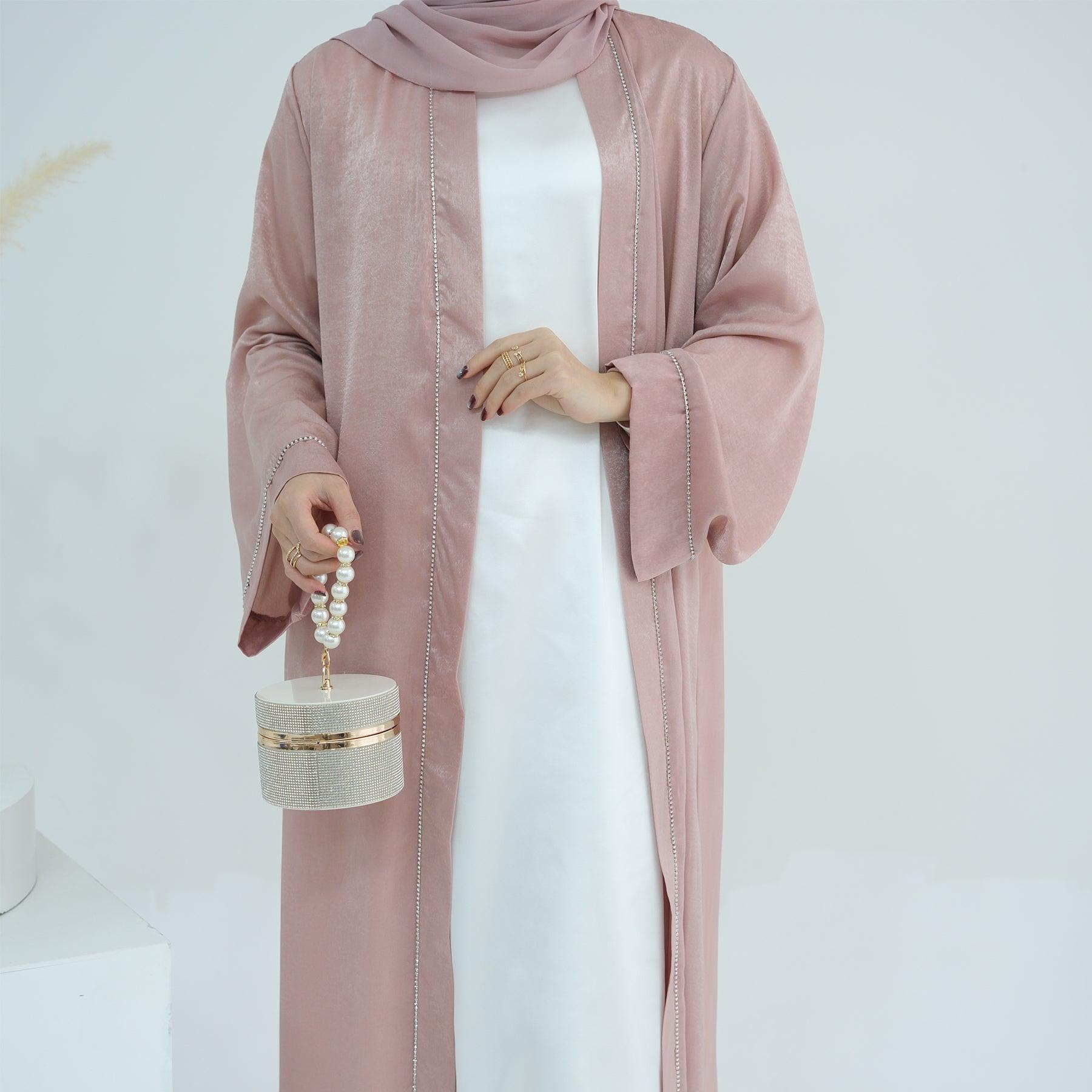 Open Abaya Embroidered and Hijab for Muslim Women | Eolante Clothing