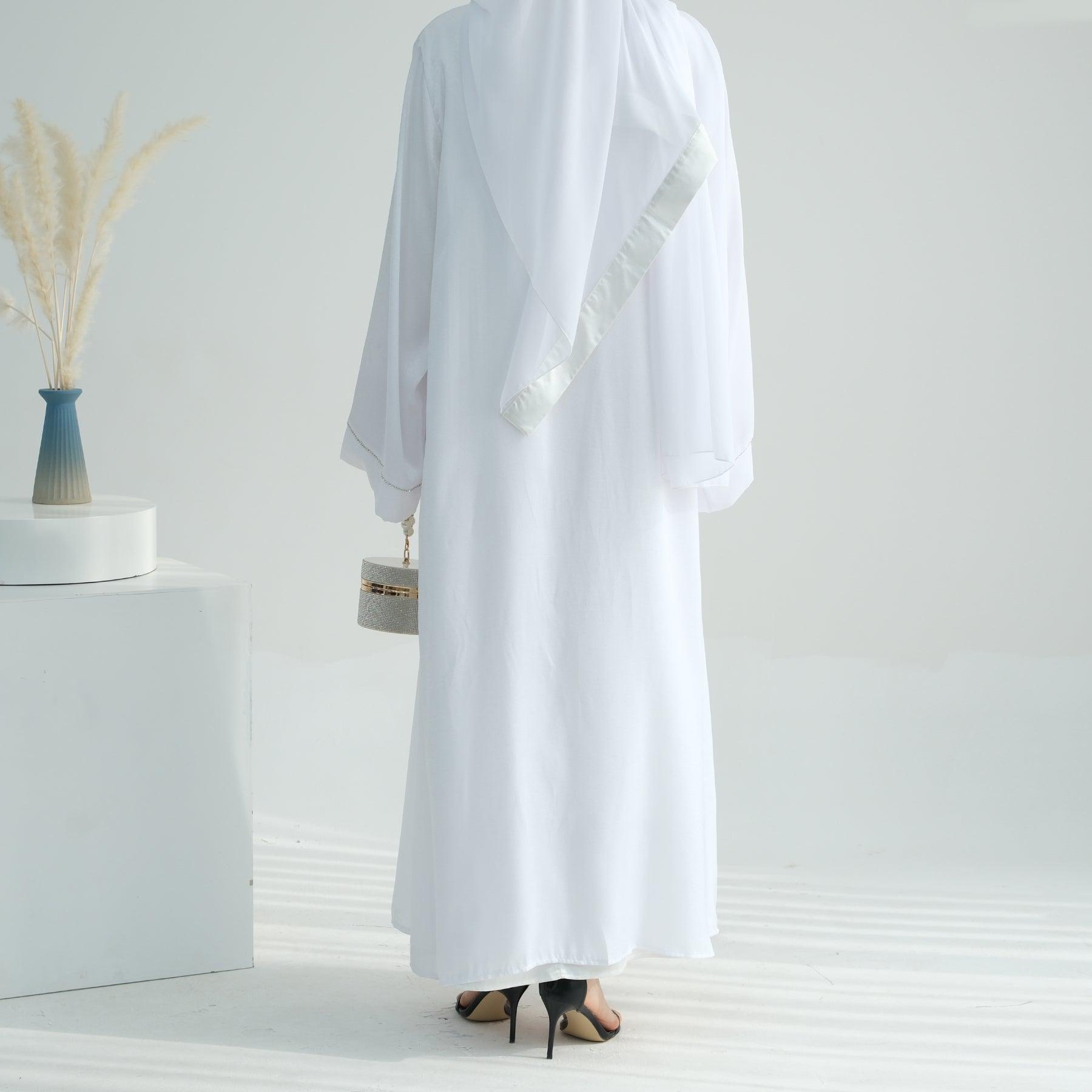 Open Abaya Embroidered with Hijab | Eolante Clothing