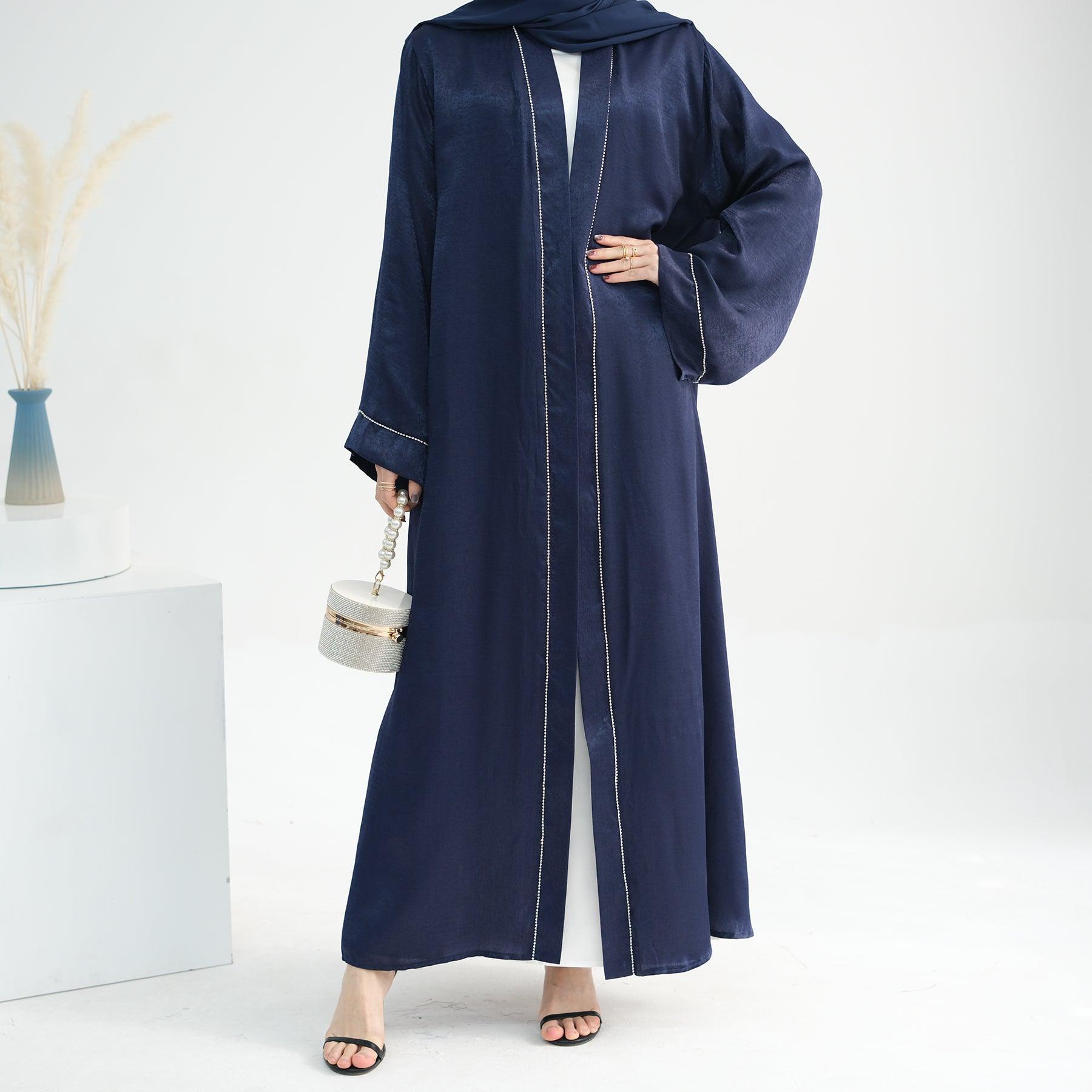 Open Abaya and hijab with Embroidery for Muslim Wear | Eolante Clothing