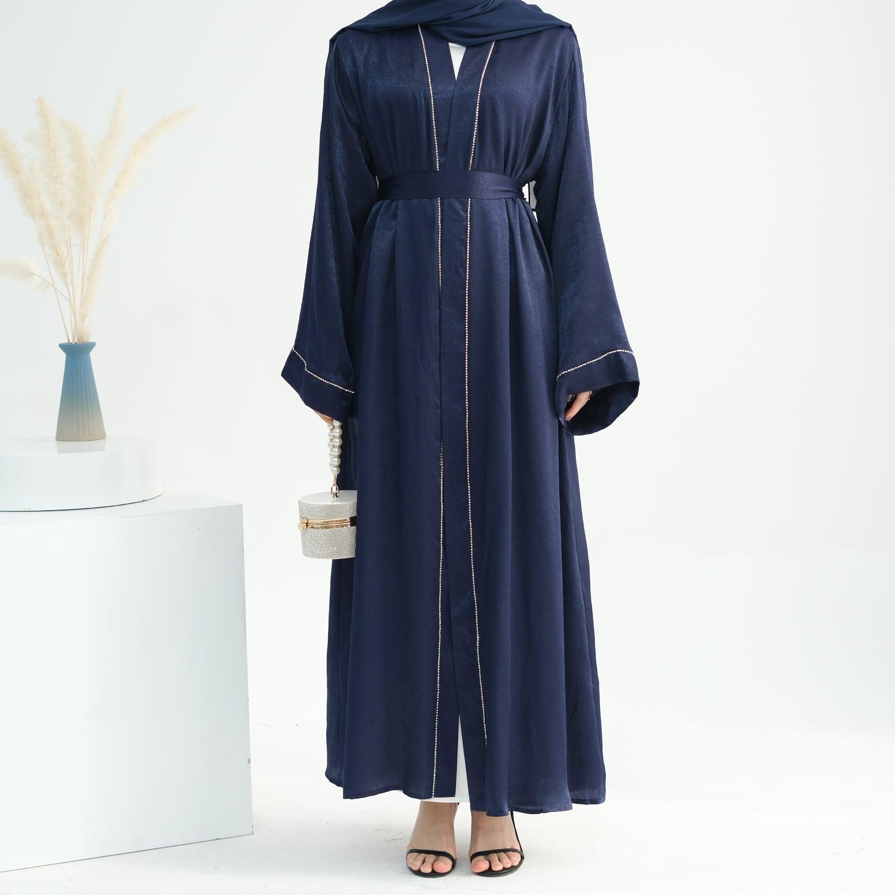 Navy Open Abaya with Hijab | Eolante Clothing