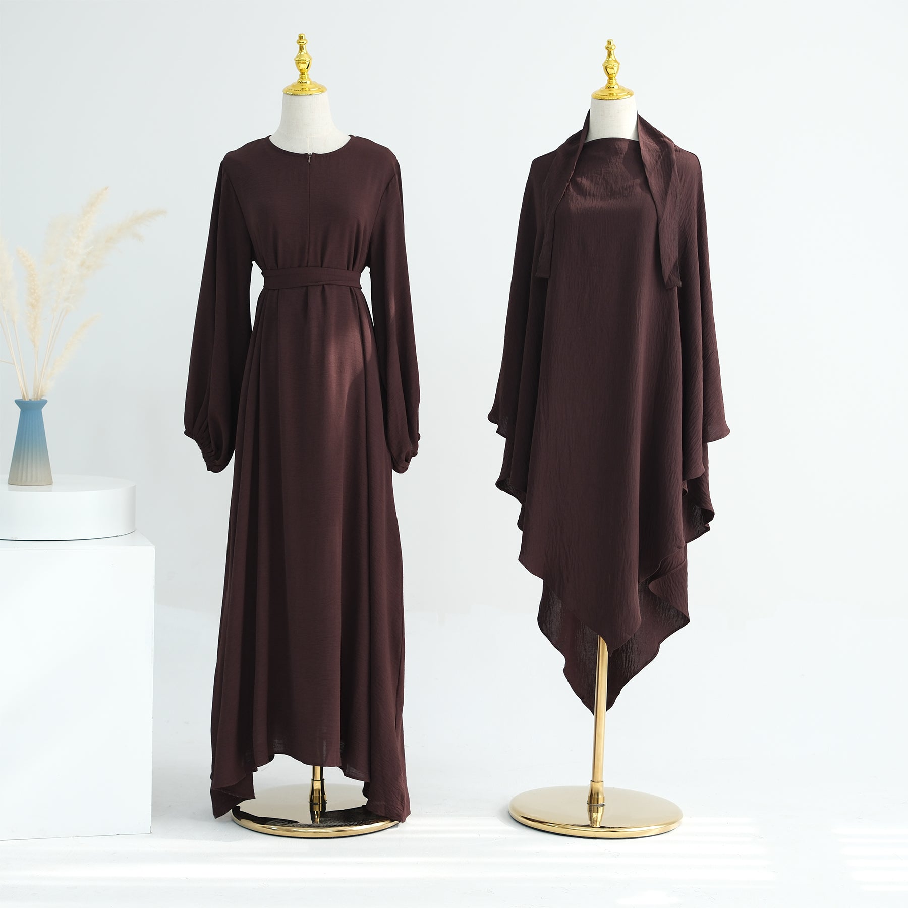 Dark Coffee in Maxi Dress Abaya | Eolante Clothing