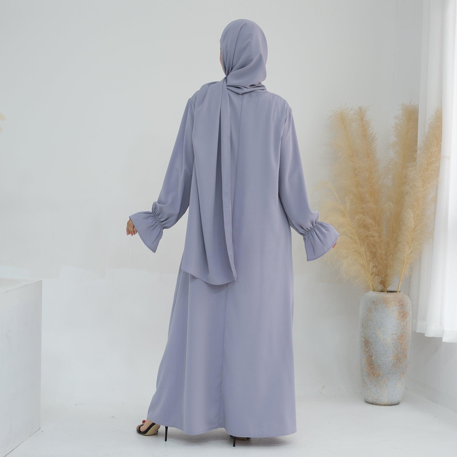 Abaya Dress with Hijab in Lotus Purple | Eolante Clothing 