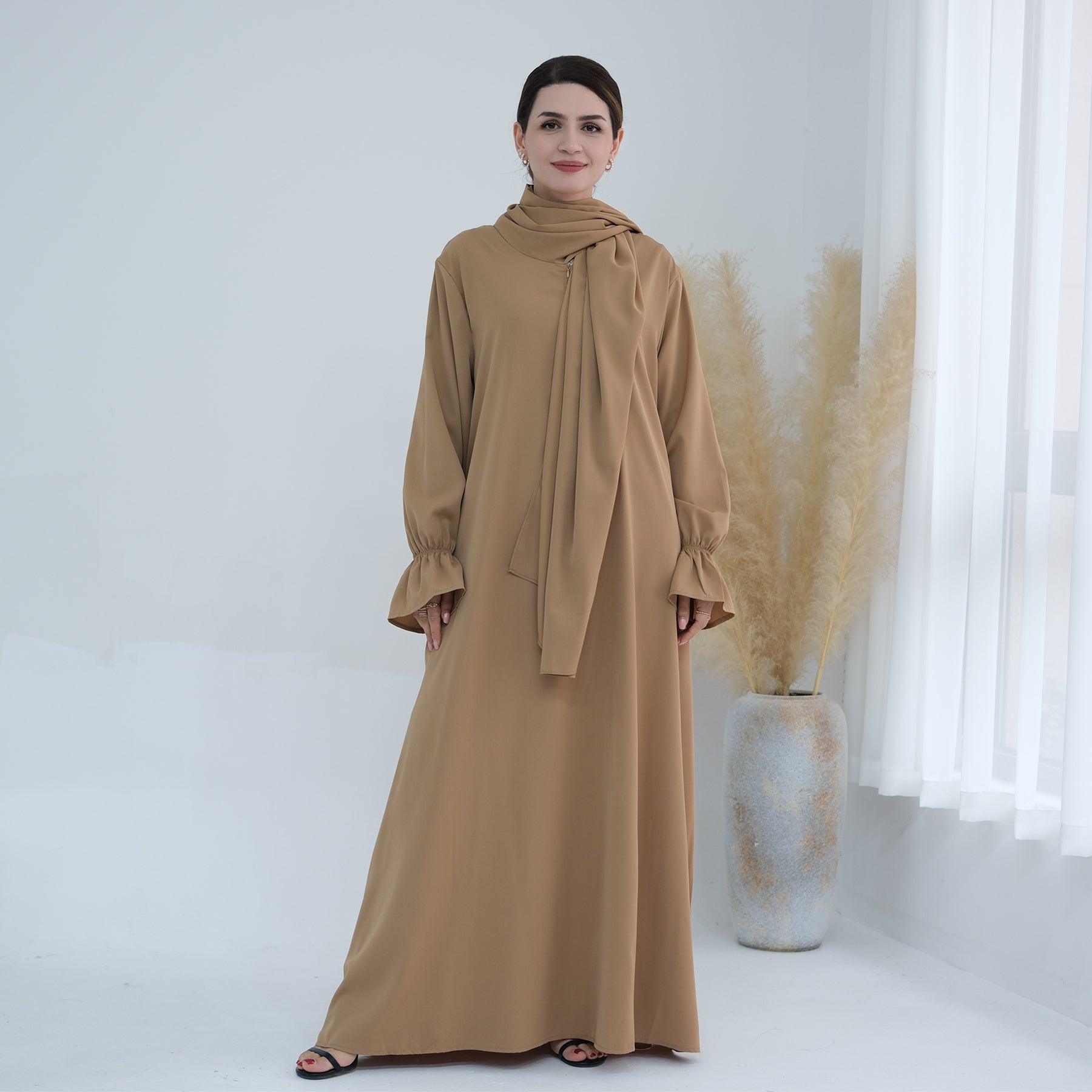 Bat Cuffed Sleeve Abaya Dress | Eolante Clothing 