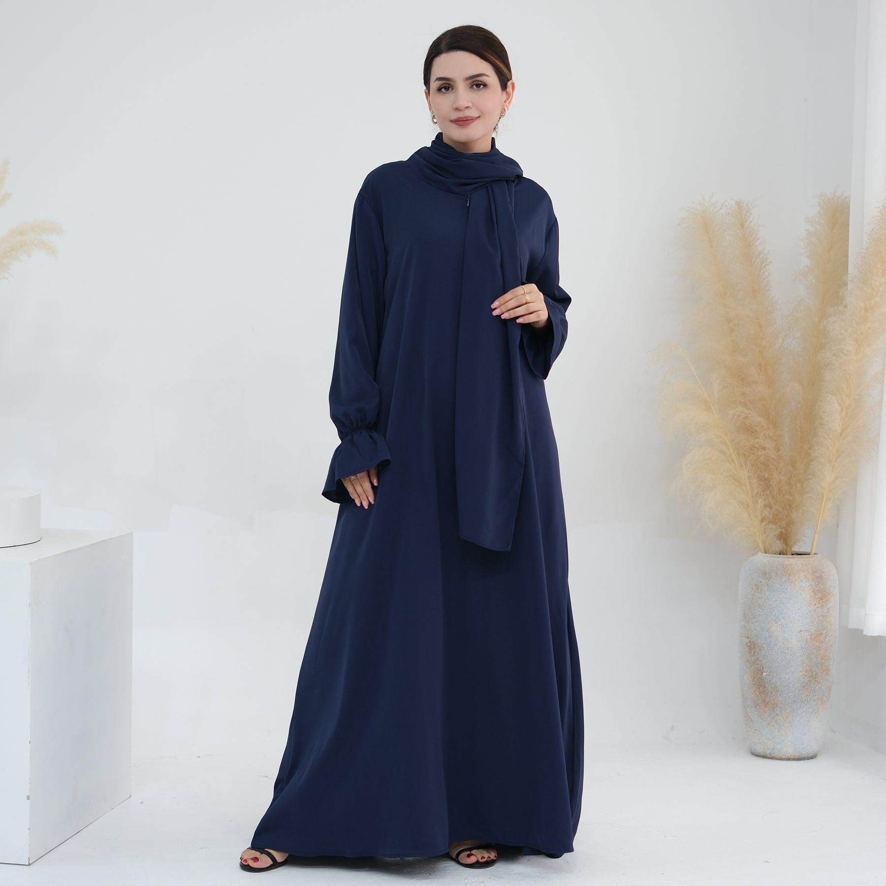 Abaya with Hijab in Navy | Eolante Clothing 