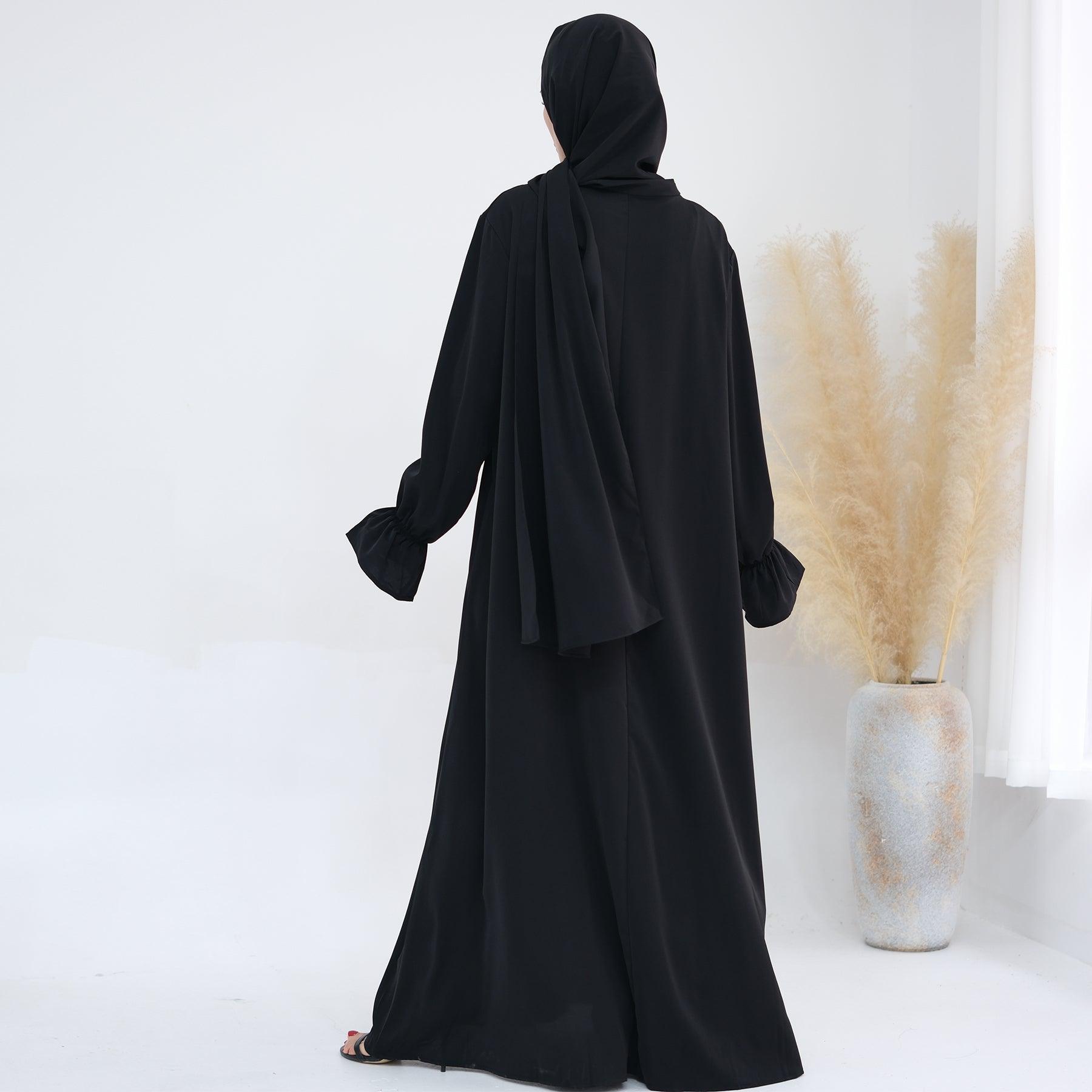 Cuffed Sleeve Abaya & Hijab | Eolante Clothing 