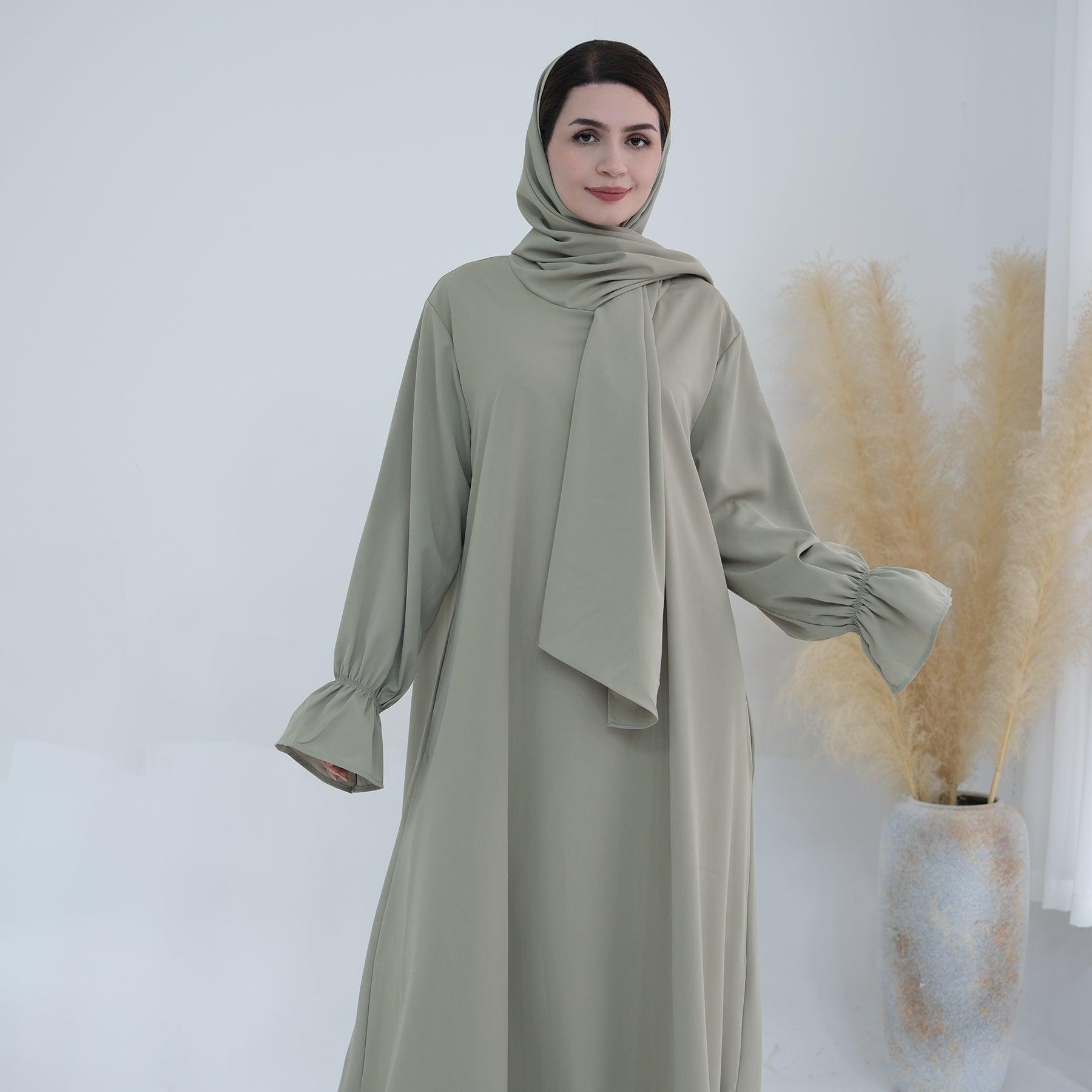 Cuffed Sleeves Abaya | Eolante Clothing 