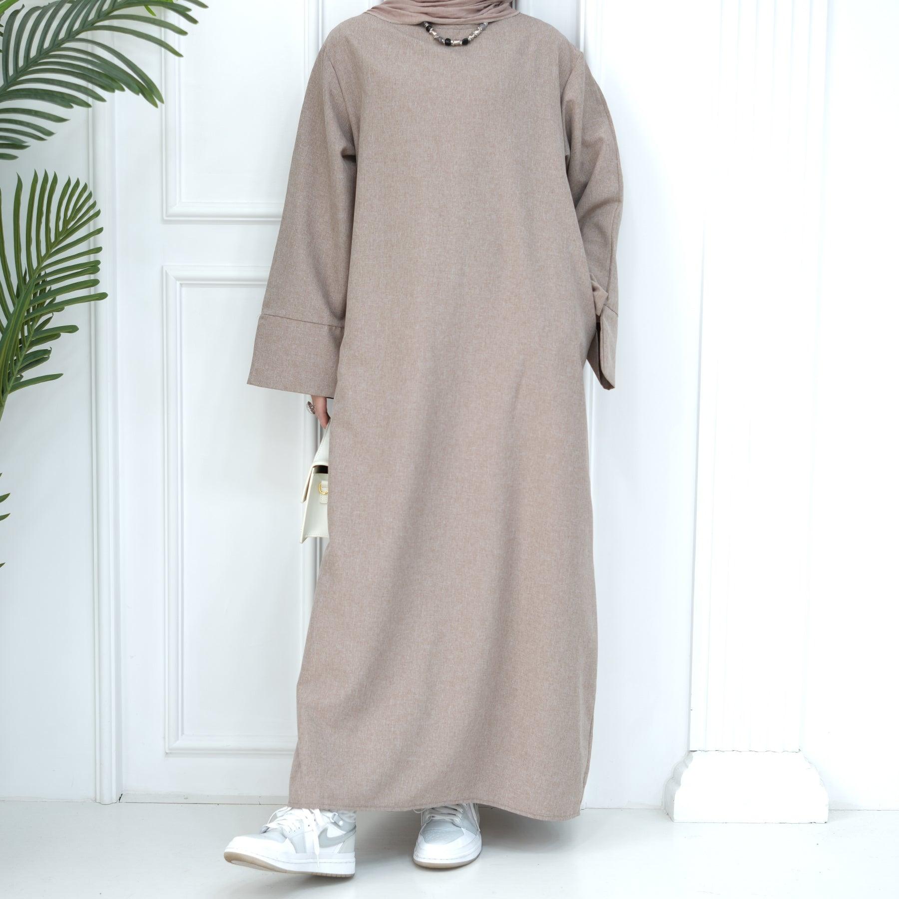 Maxi Abaya in Oversized Beige | Eolante Clothing 