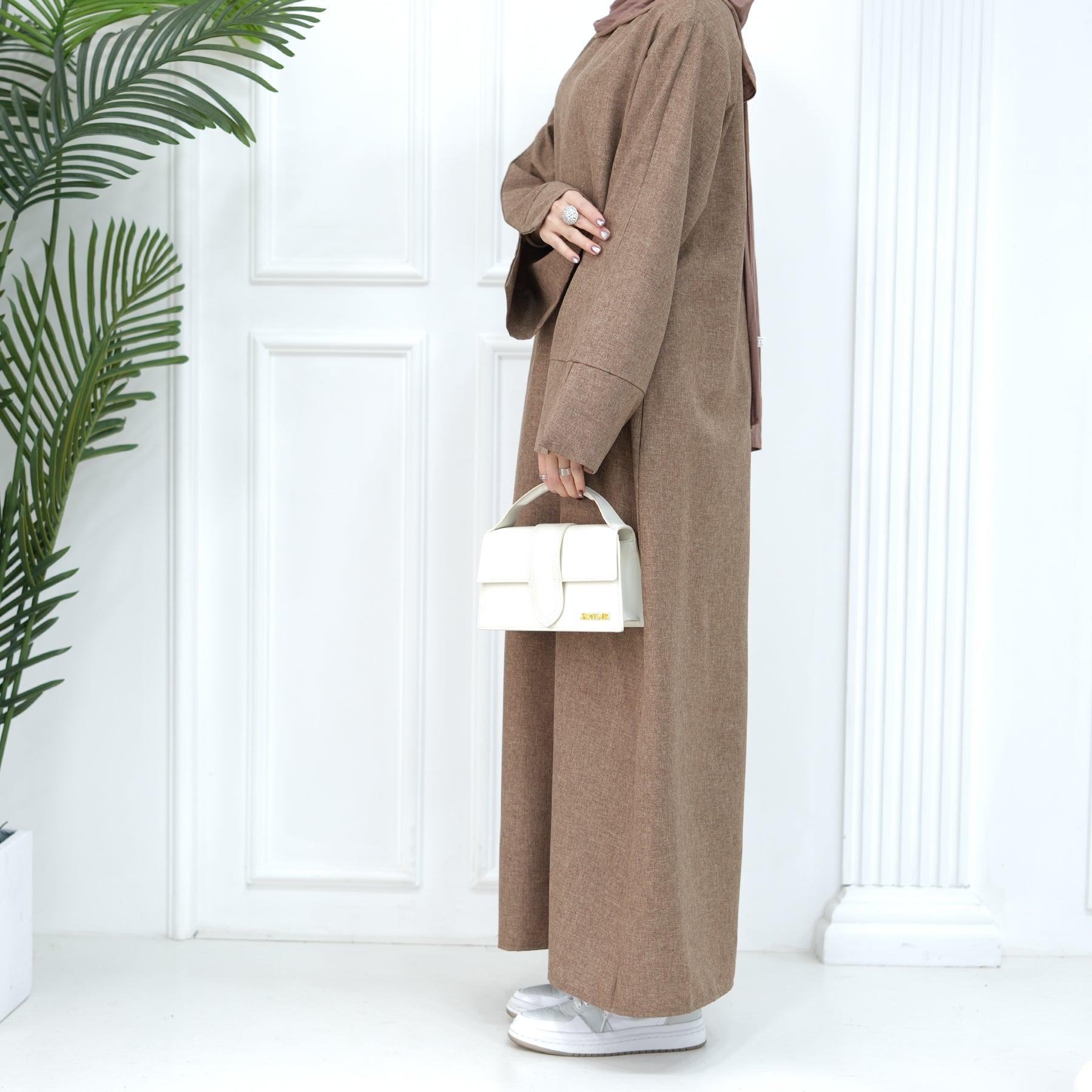 Casual Abaya Dress in Khaki | Eolante Clothing 