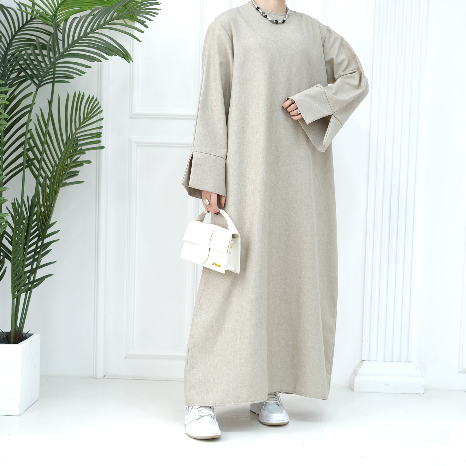 Maxi Side Slit Abaya Dress | Eolante Clothing 