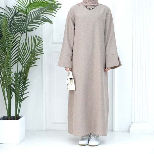 Maxi Dress Abaya with Side Slit | Eolante Clothing