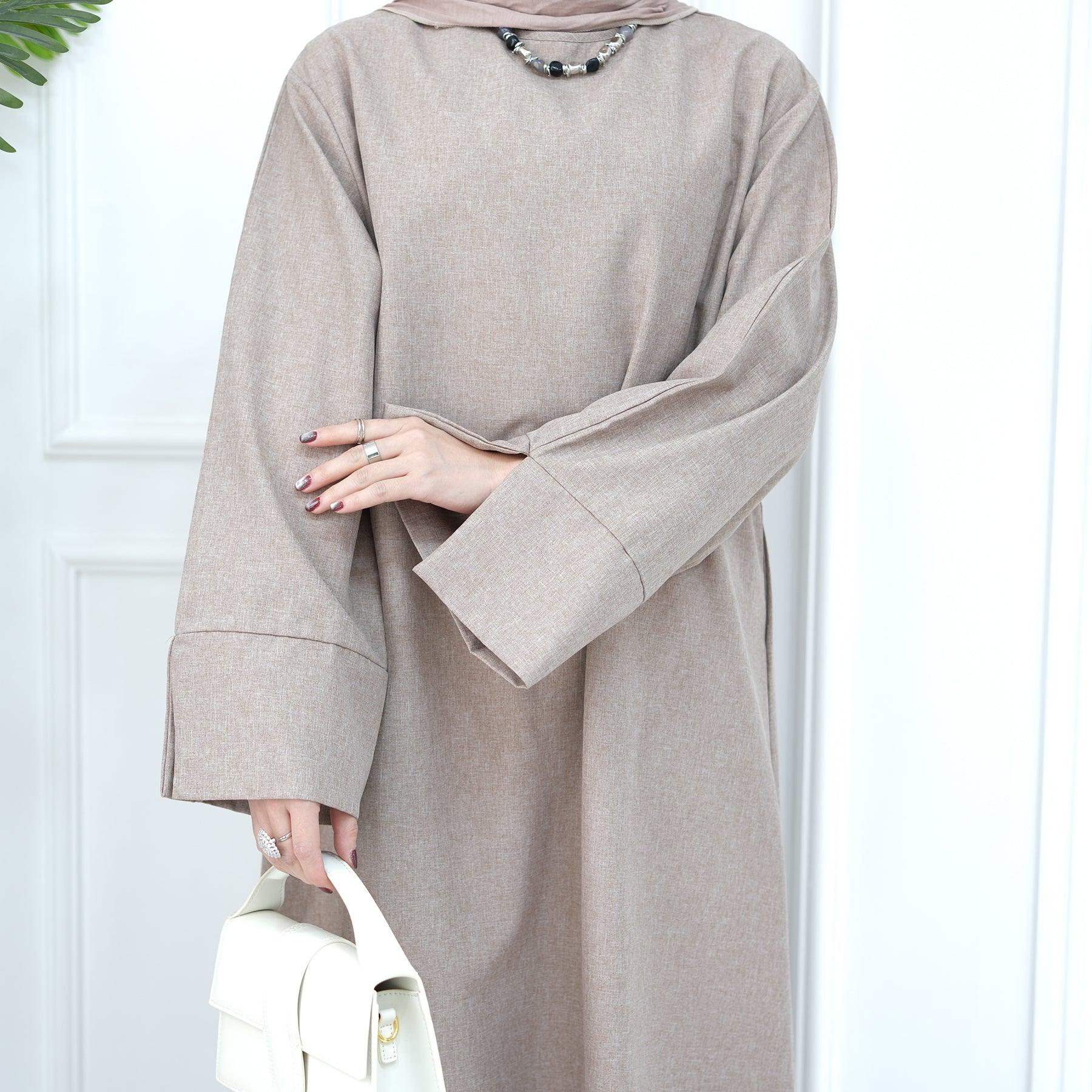 Oversized Abaya Dress in Beige | Eolante Clothing 