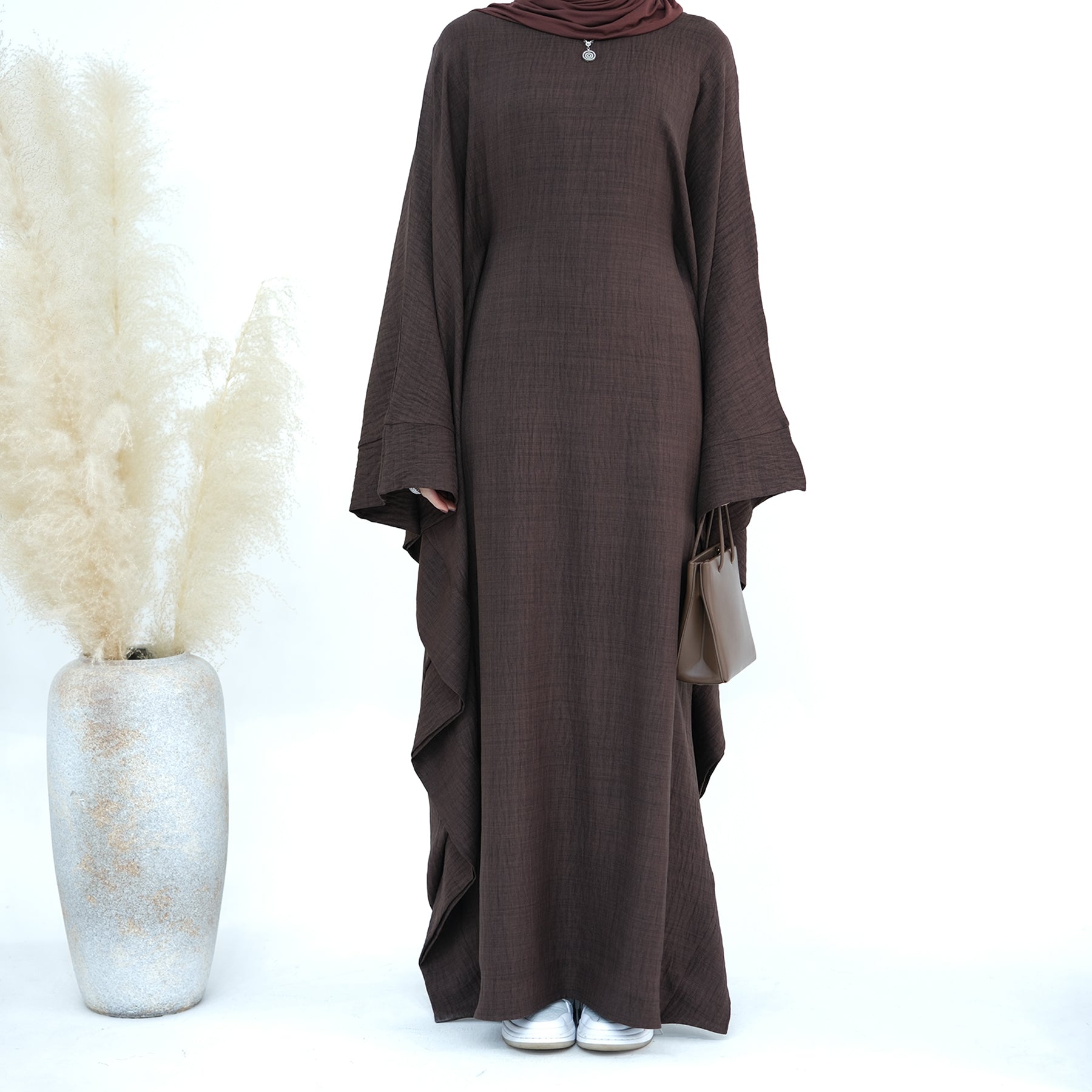 Maxi Abaya in Coffee | Eolante Clothing 