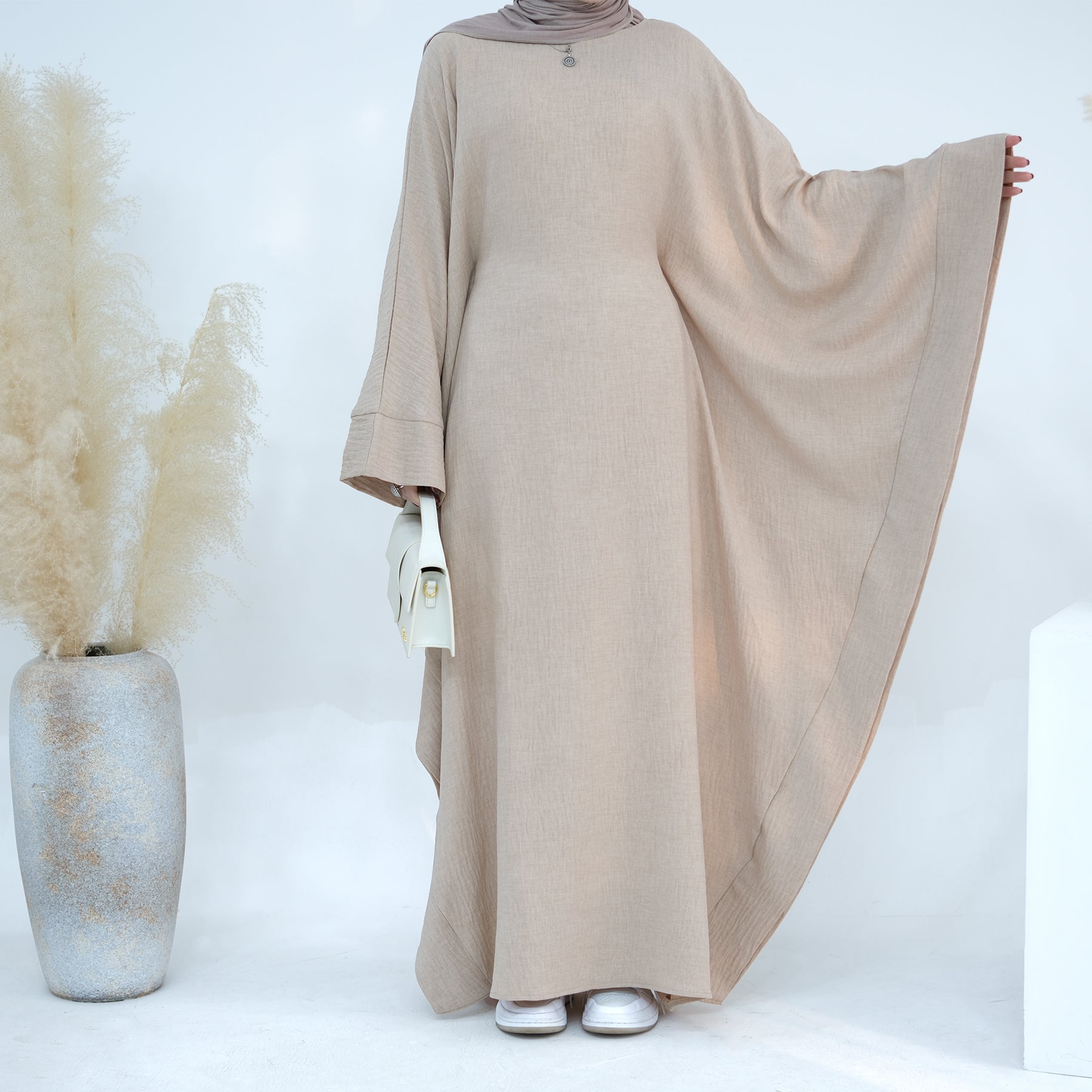 Maxi Batwing in Khaki Abaya | Eolante Clothing 