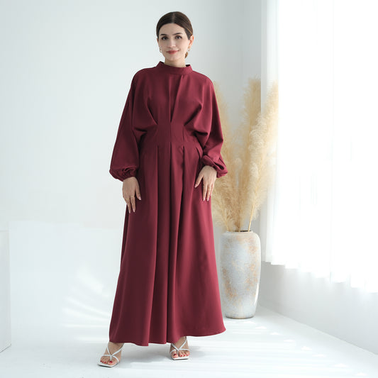 Dubai Pleated Long Dress Abaya