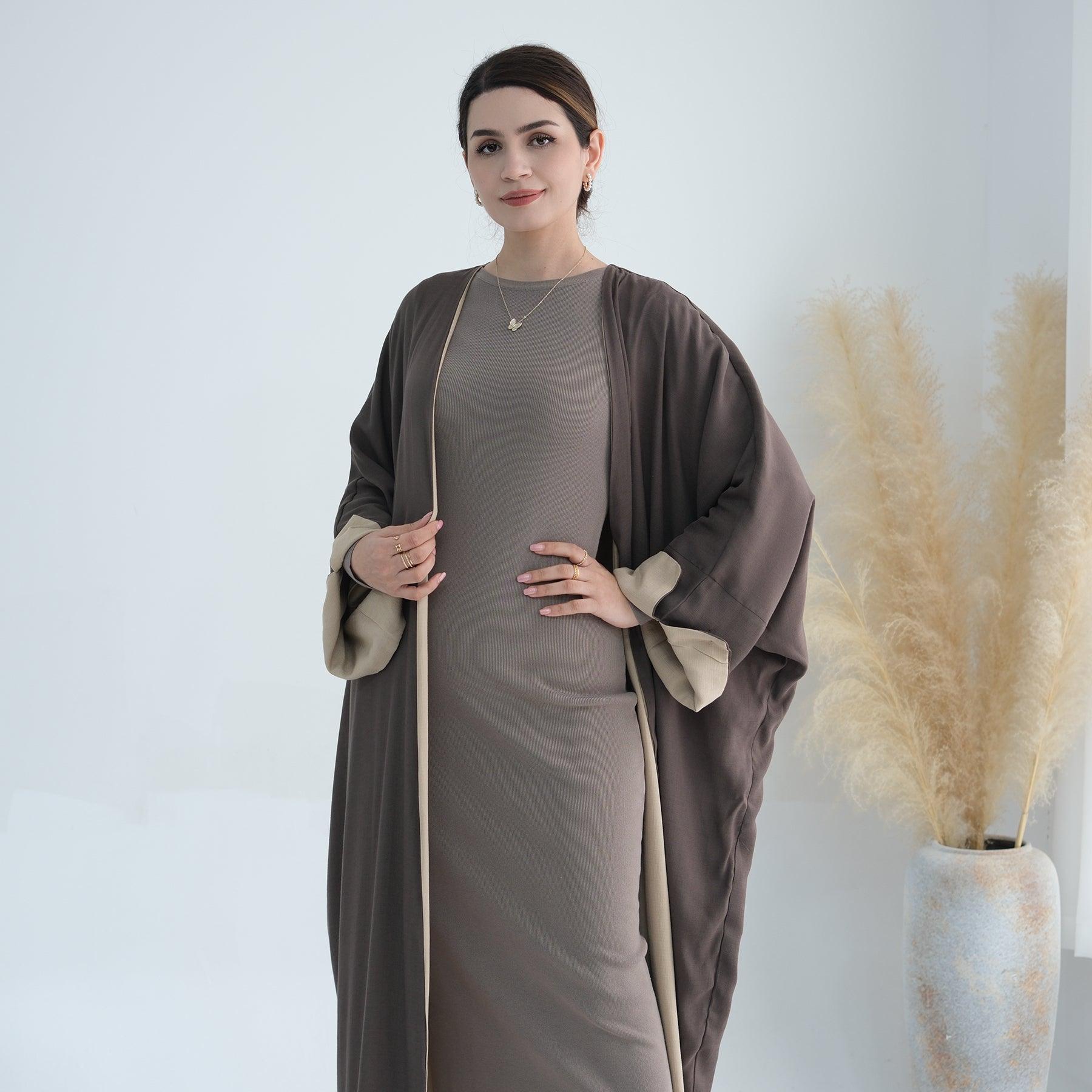 Linen Open Abaya for Muslim Women | Eolante Clothing