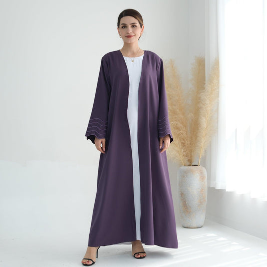 Purple Wavy Abaya with Hijab | Eolante Clothing 