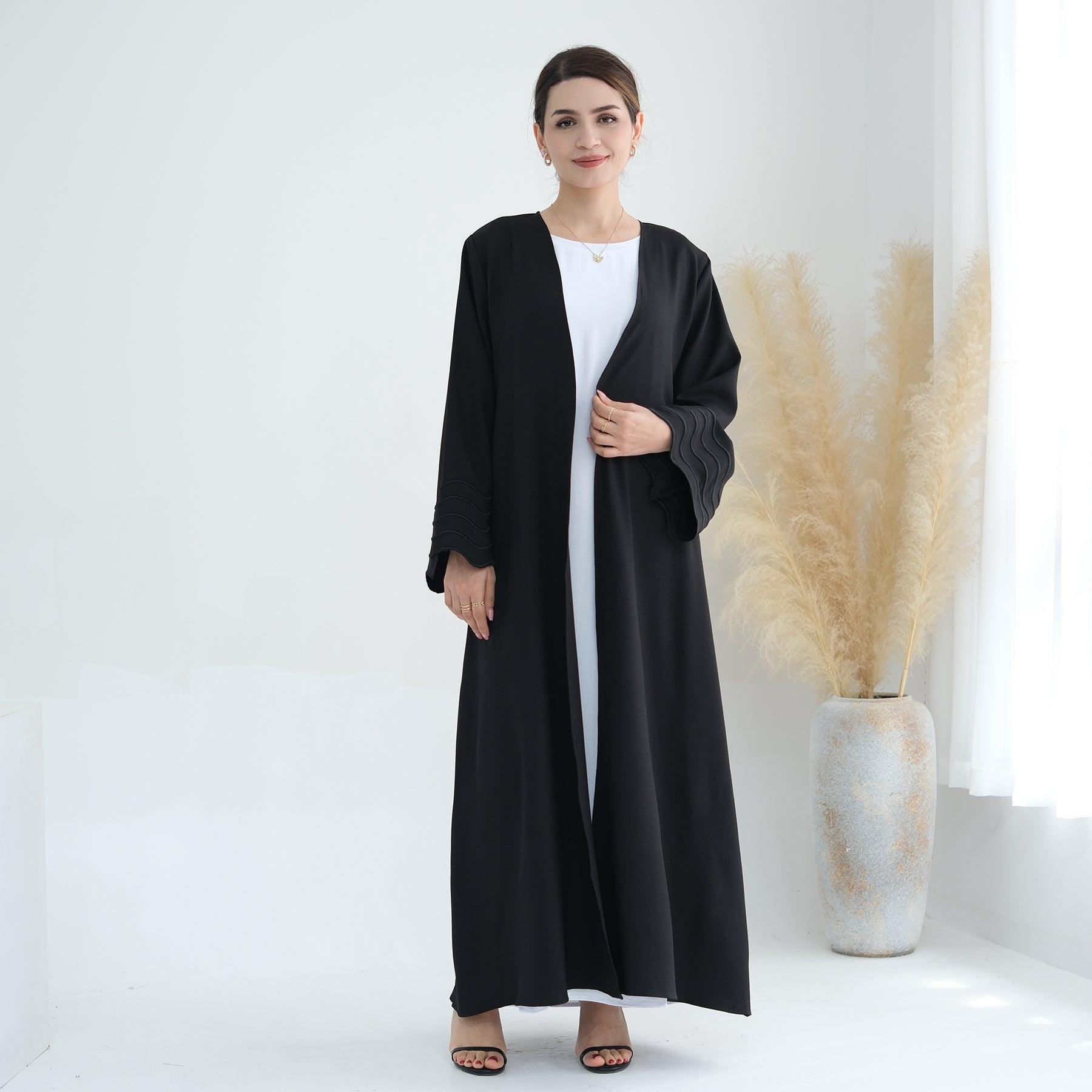 Black Embroidered Abaya & Hijab | Eolante Clothing 