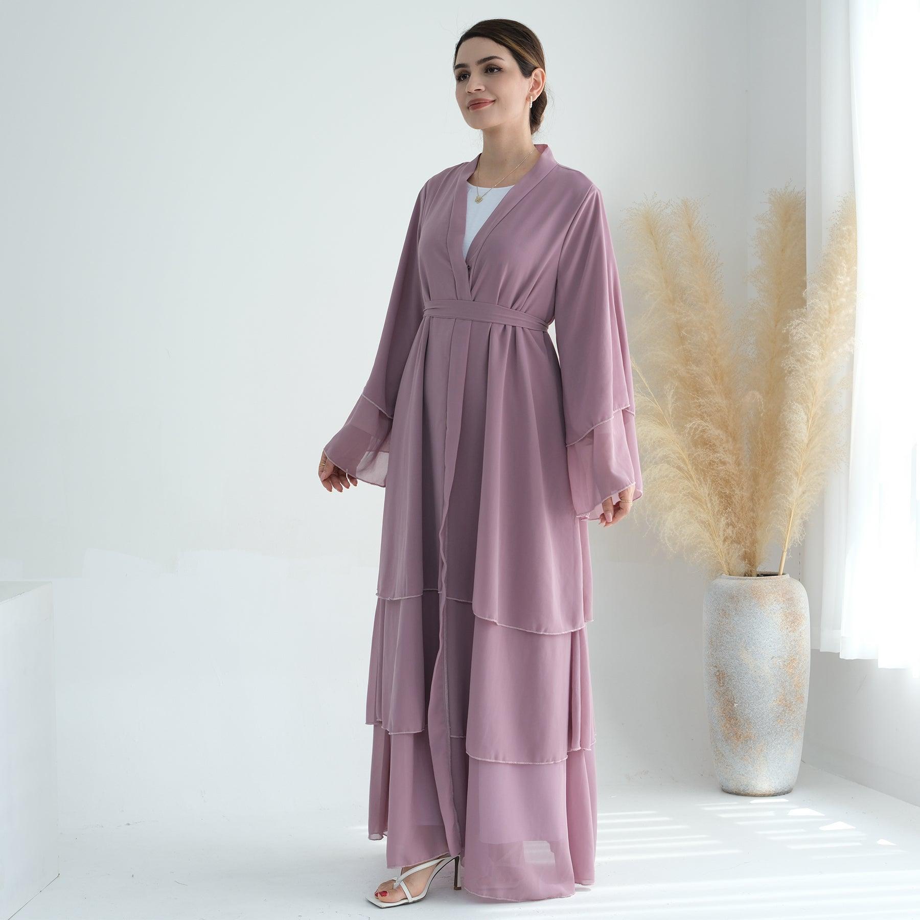 Taro Chiffon Abaya | Eolante Clothing 