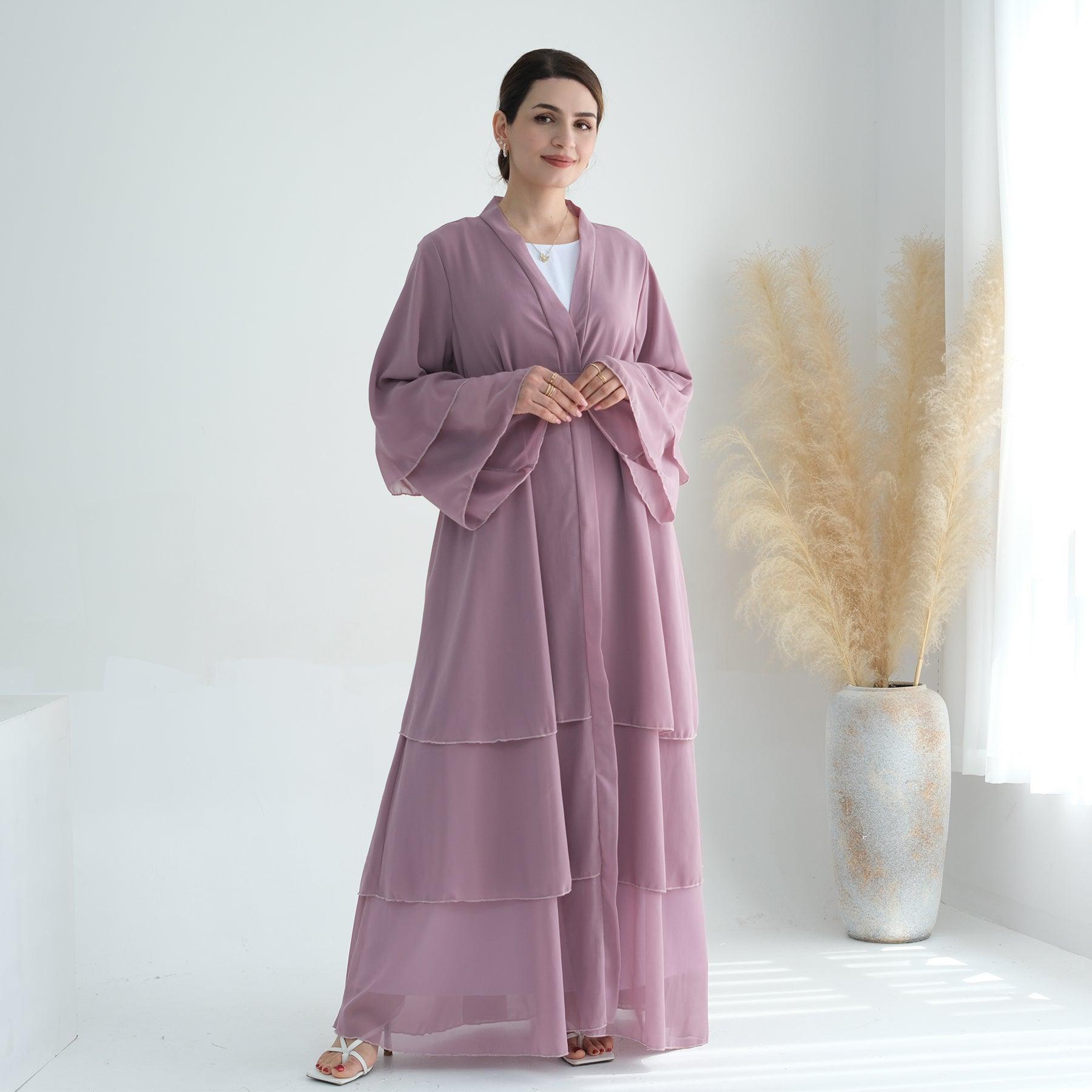 Modest Chiffon Abaya in Taro | Eolante Clothing 