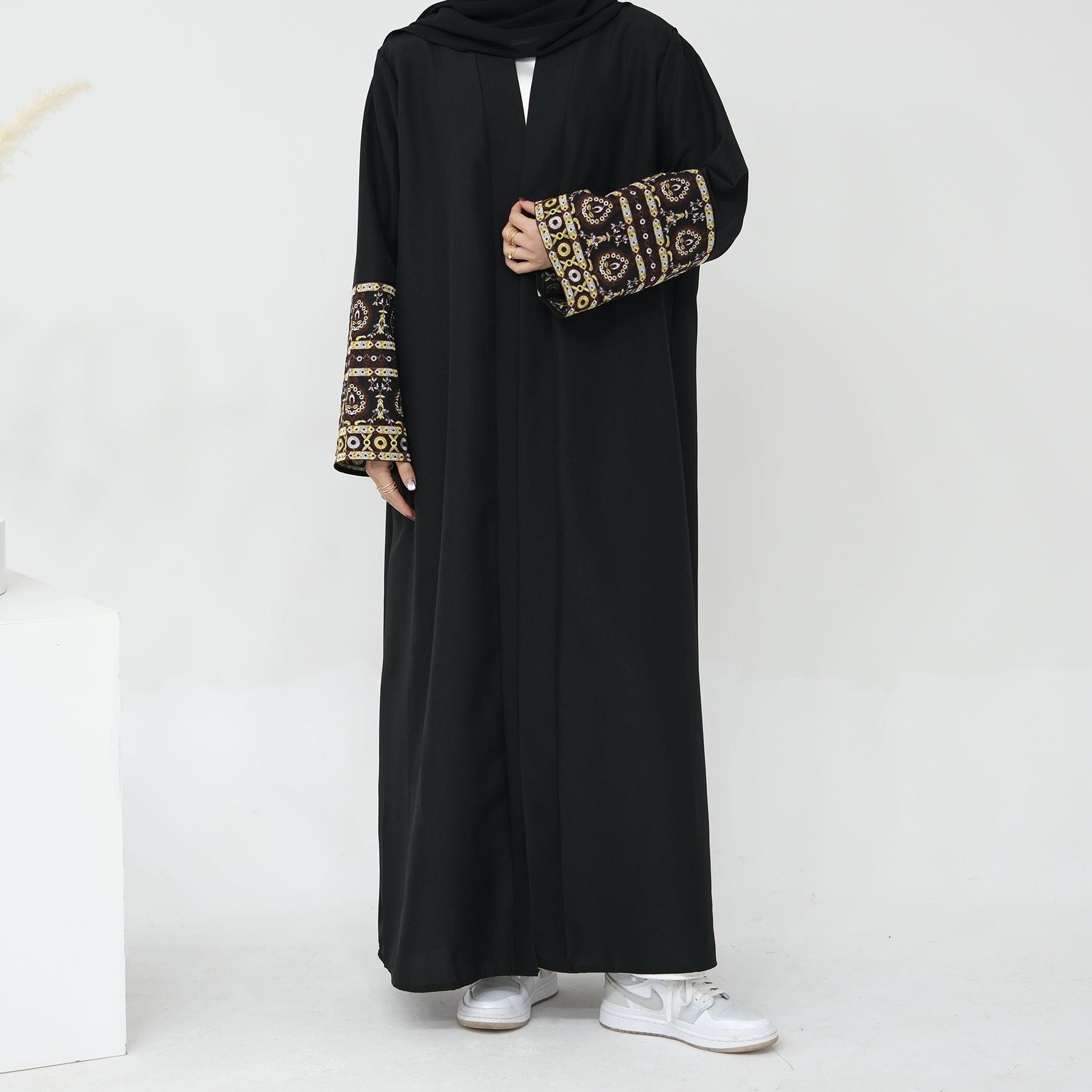 Medieval in Black for Open Abaya | Eolante Clothing