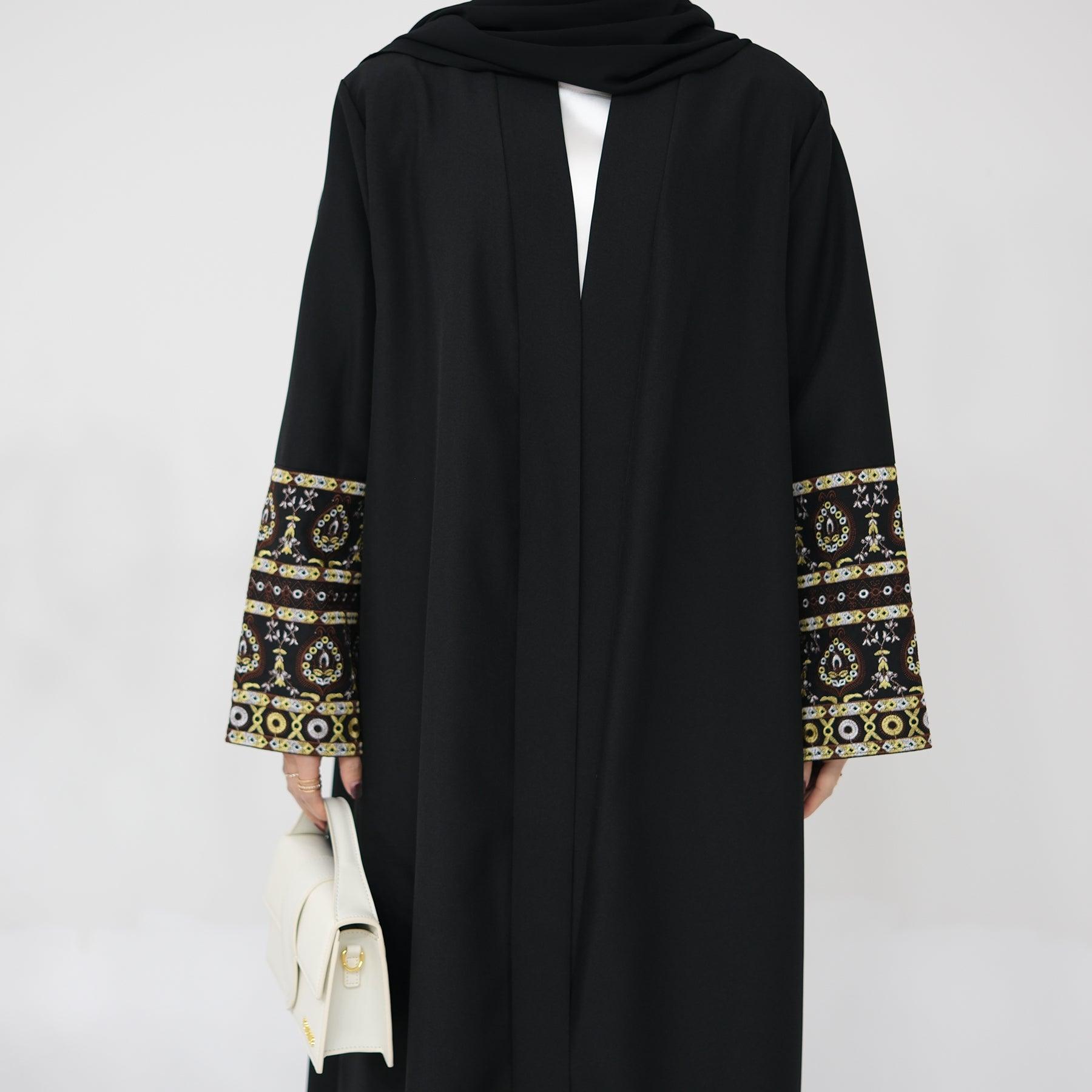 Open Abaya Medieval Embroidered | Eolante Clothing