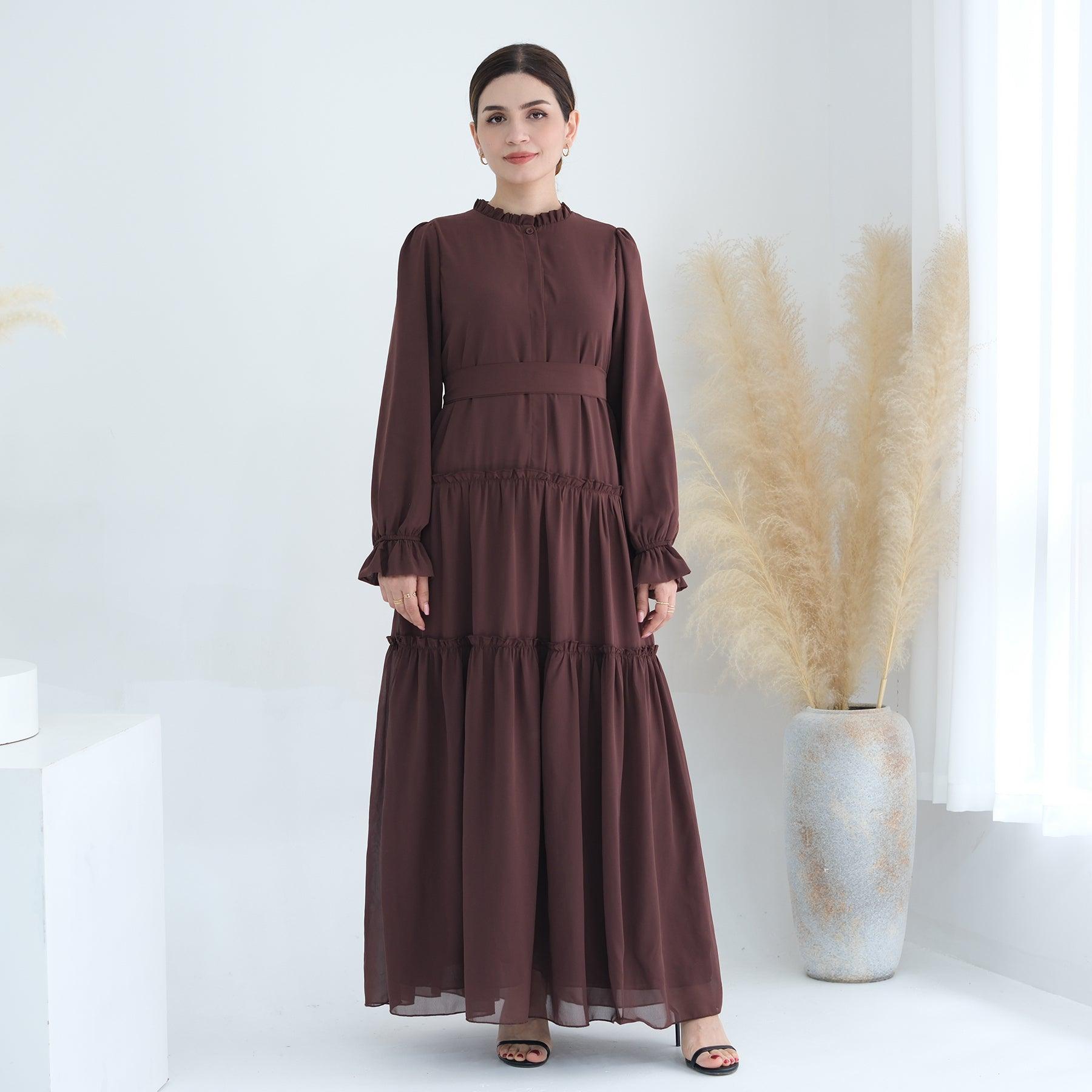 Abaya Maxi Dress with Belt | Eolante Clothing 