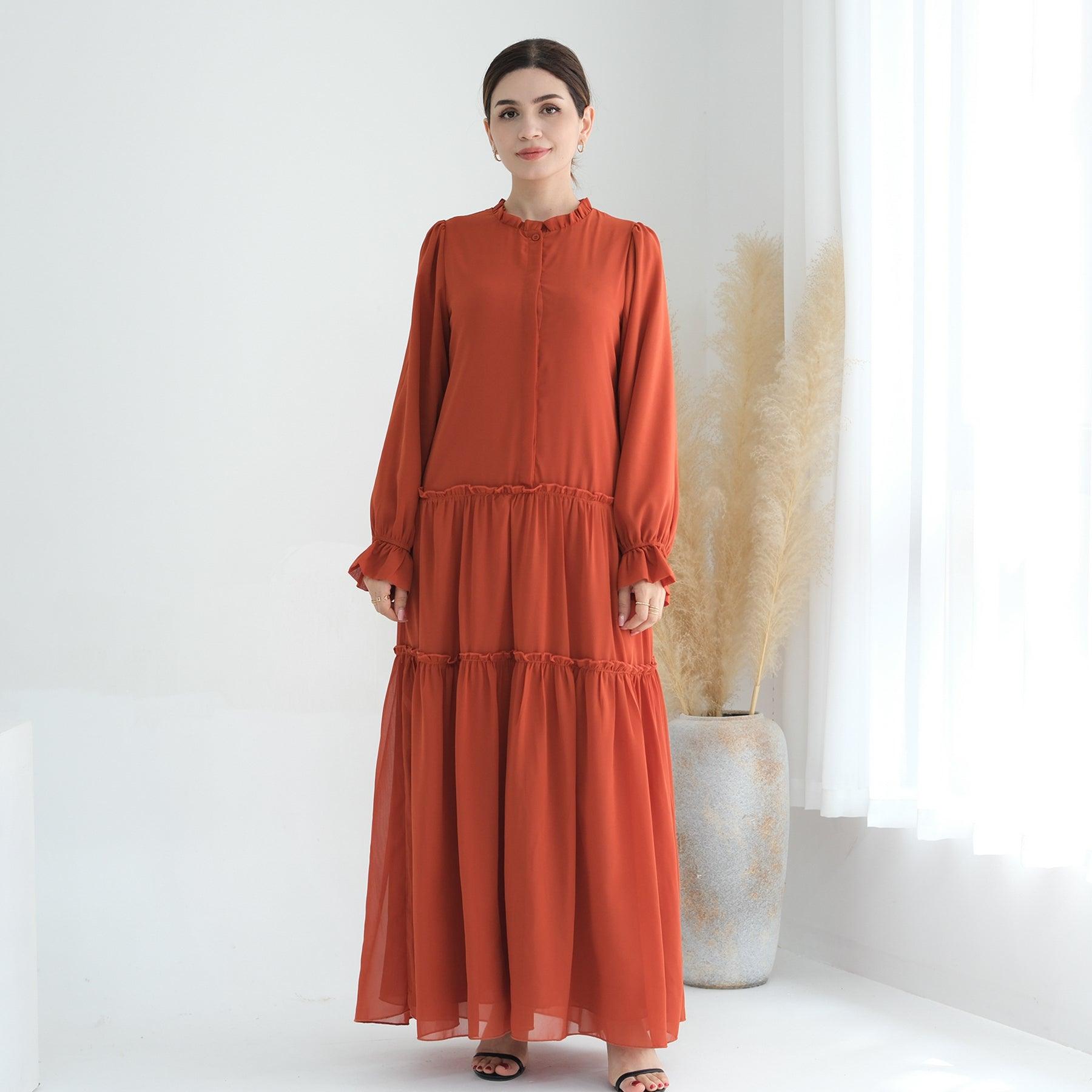 Chiffon Abaya Dress & Belt  | Eolante Clothing 